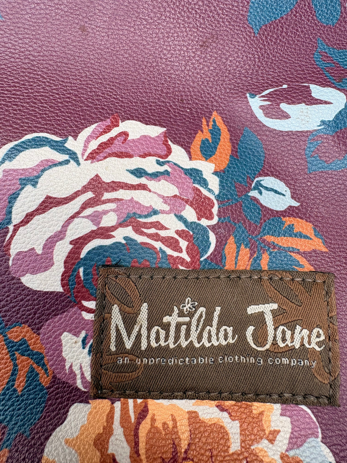 Matilda Jane Plum and Floral Backpack and Wallet Set
