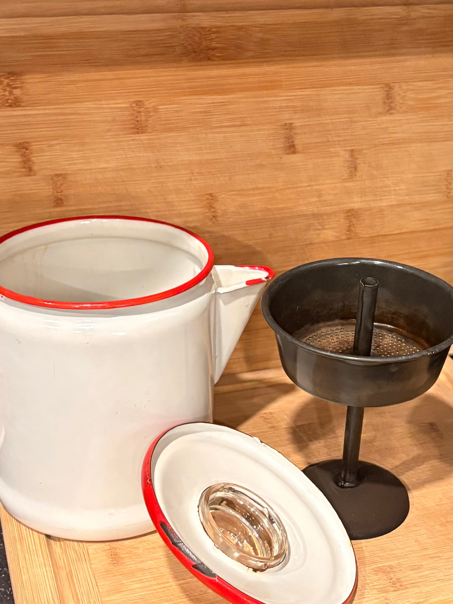 Enameware Coffee Percolator Pot