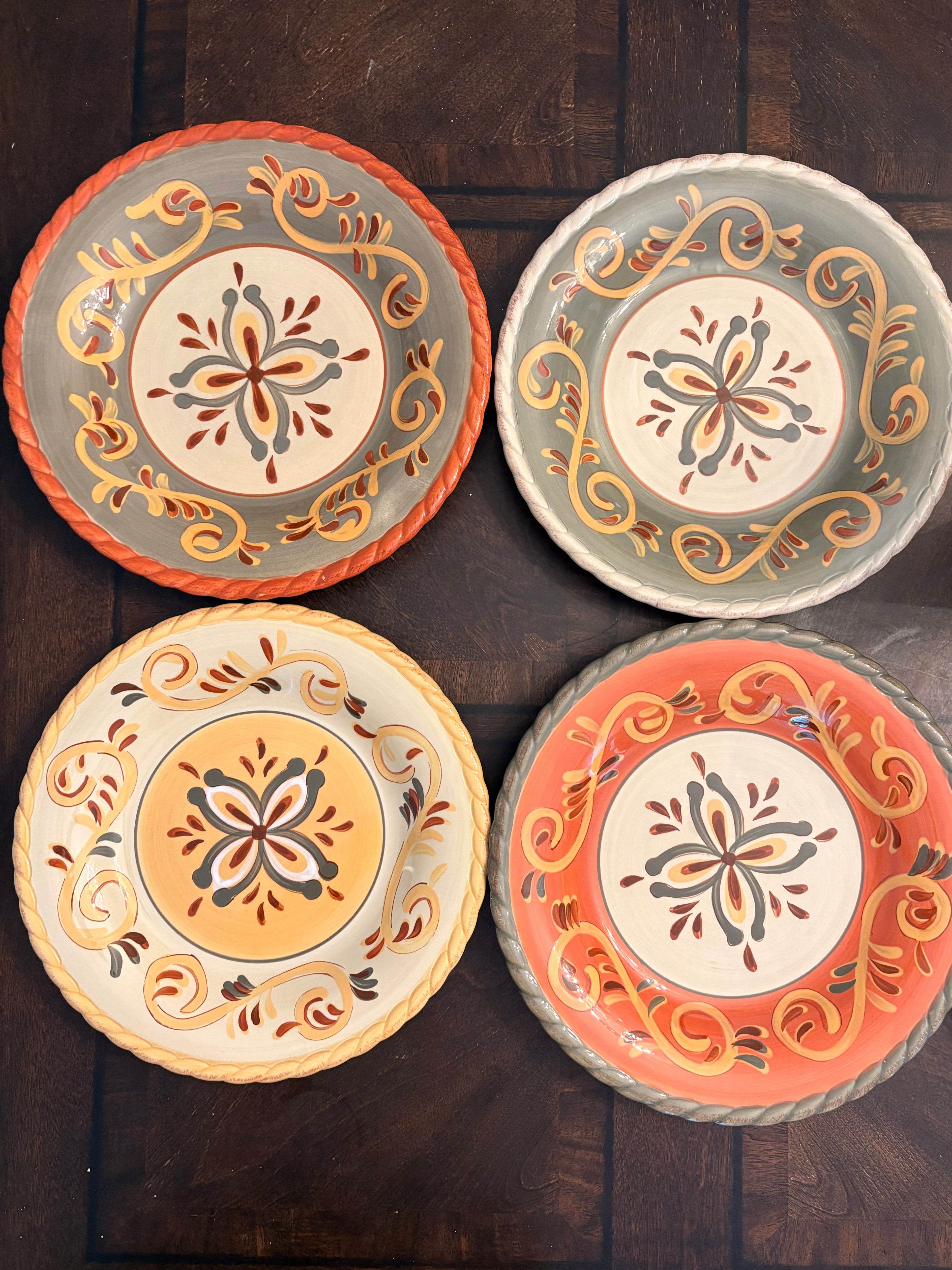 Artimino Tuscan Countryside Sienna Dinner Plates (Set of 4)