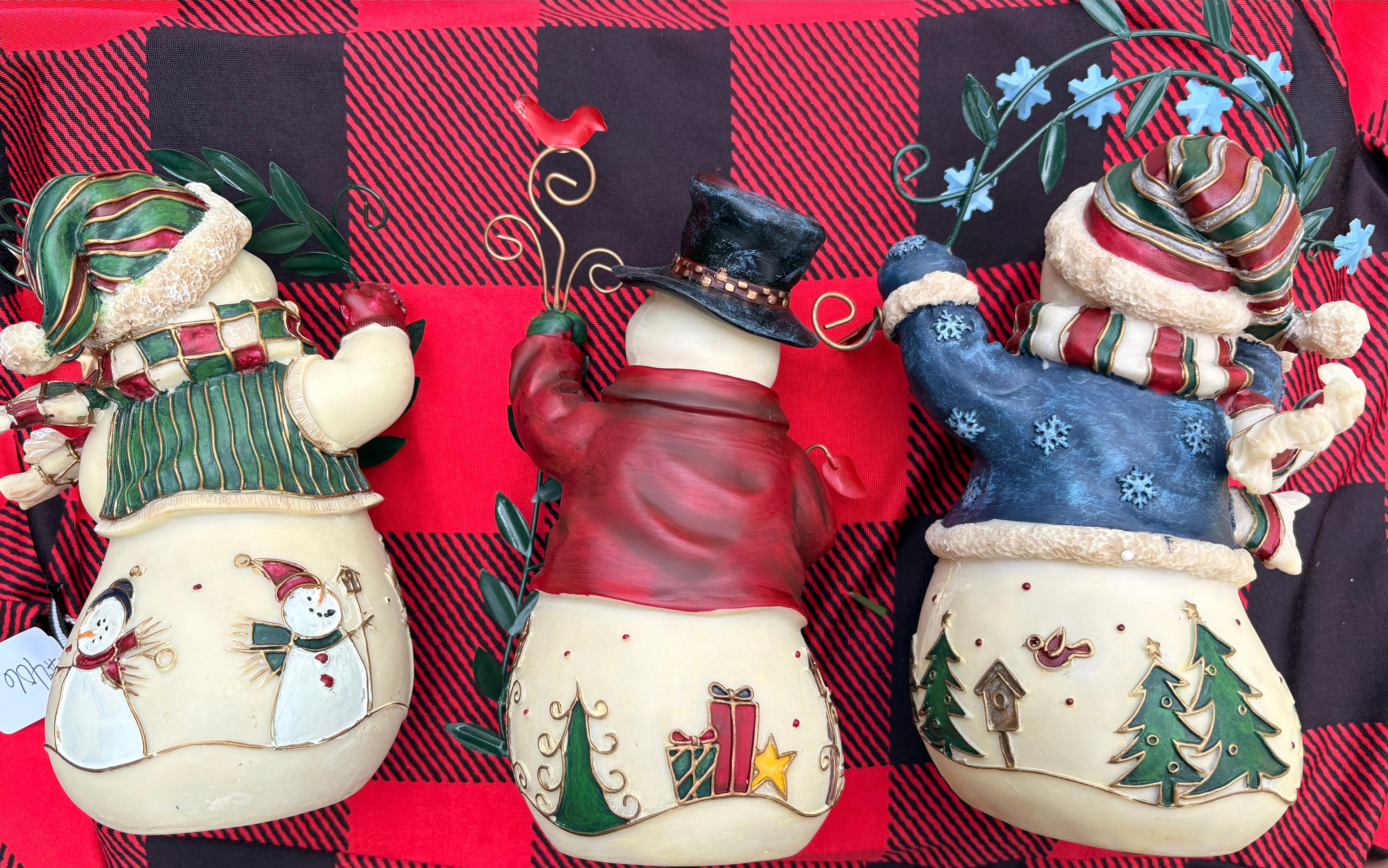 3 Pc Home Interiors "Snow Friends" Snowman Set