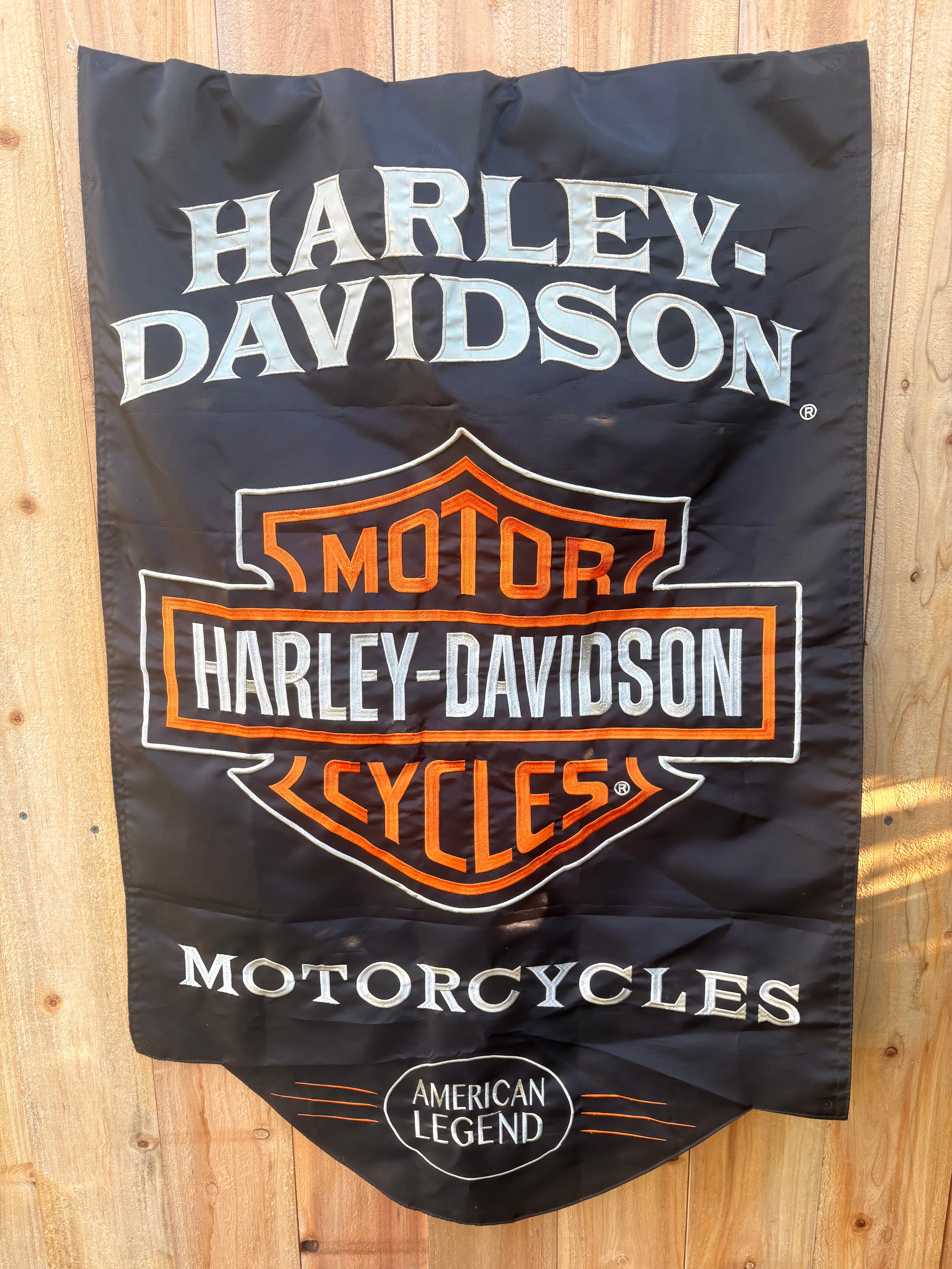Harley Davidson Black Logo Flag