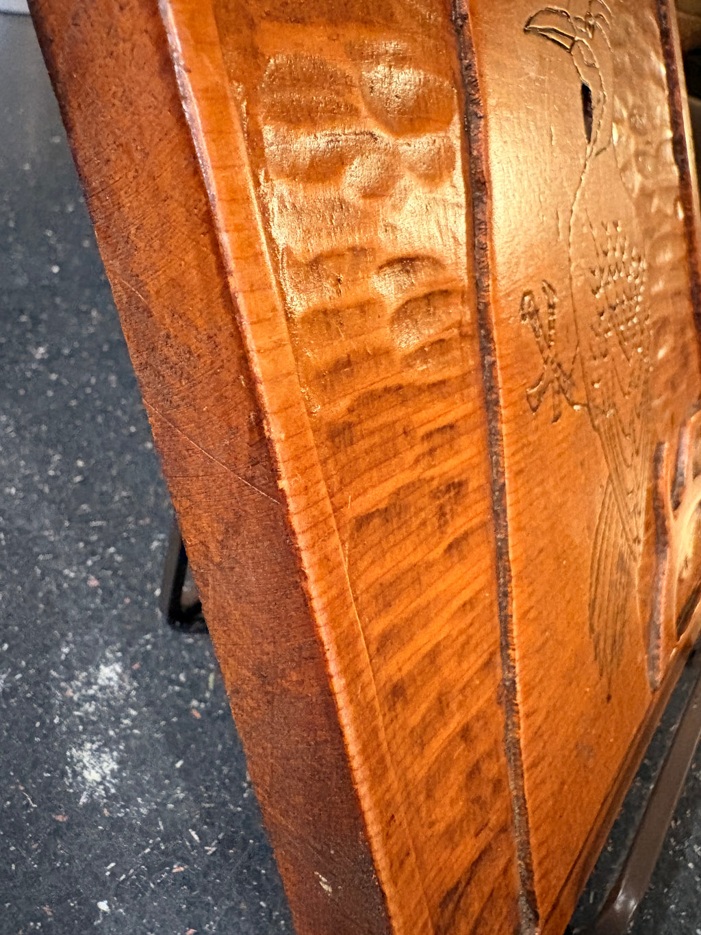 Hand Carved Woodpecker Plaque