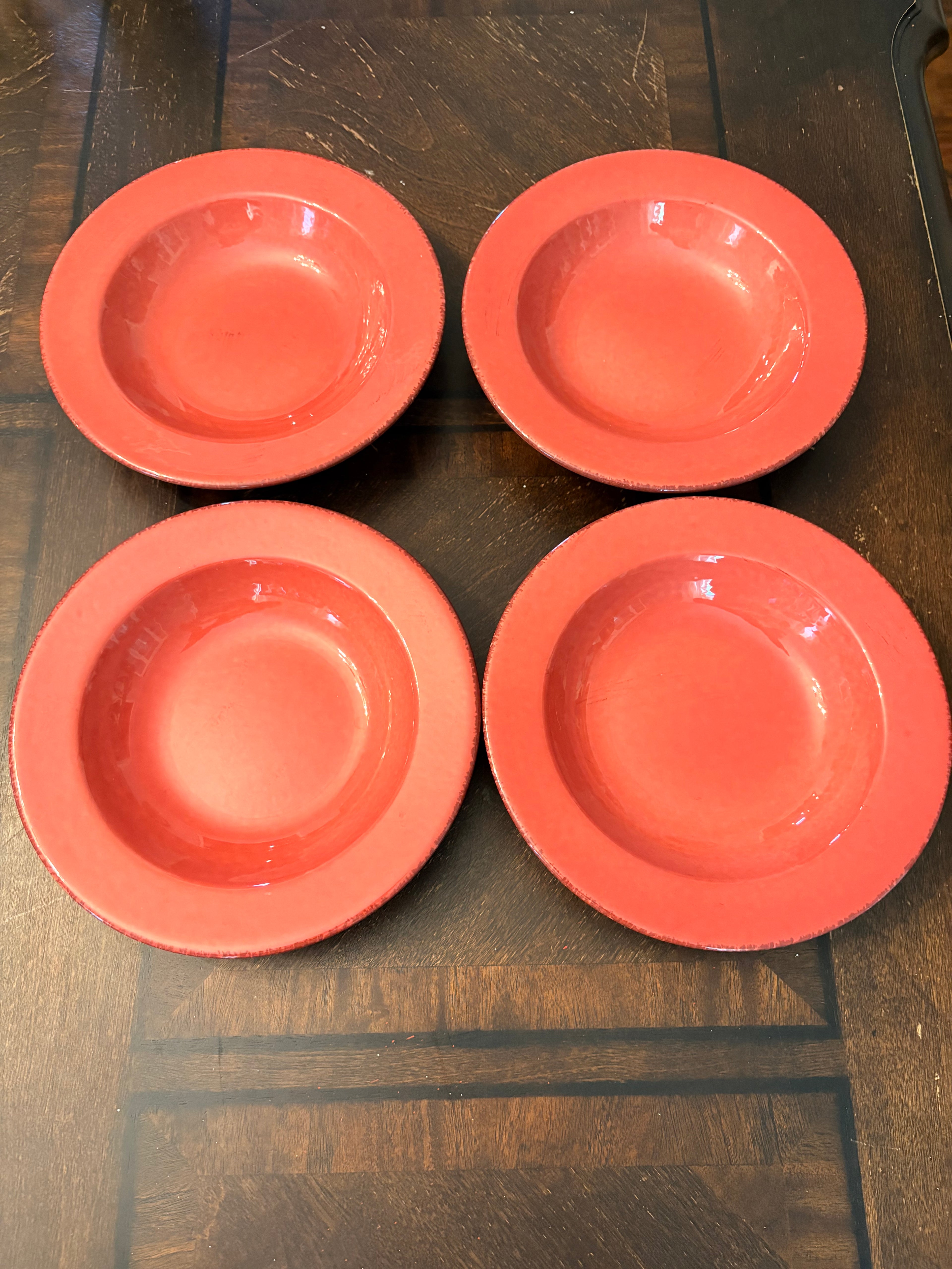 Rustic Burgundy Cereal Bowls by Home (Set of 4)