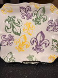 Watercolor Fleur de Lis Platter by The Royal Standard