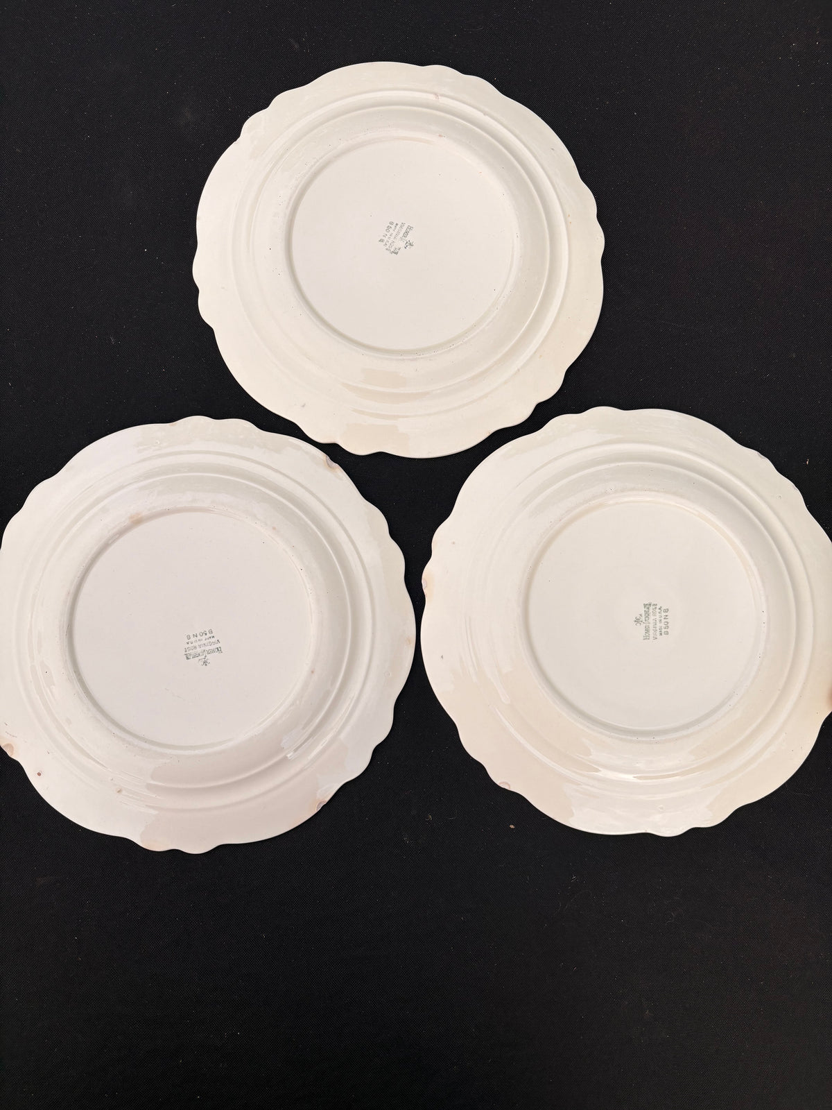 Homer Laughlin Virginia Rose Dinner Plates, Set of 3