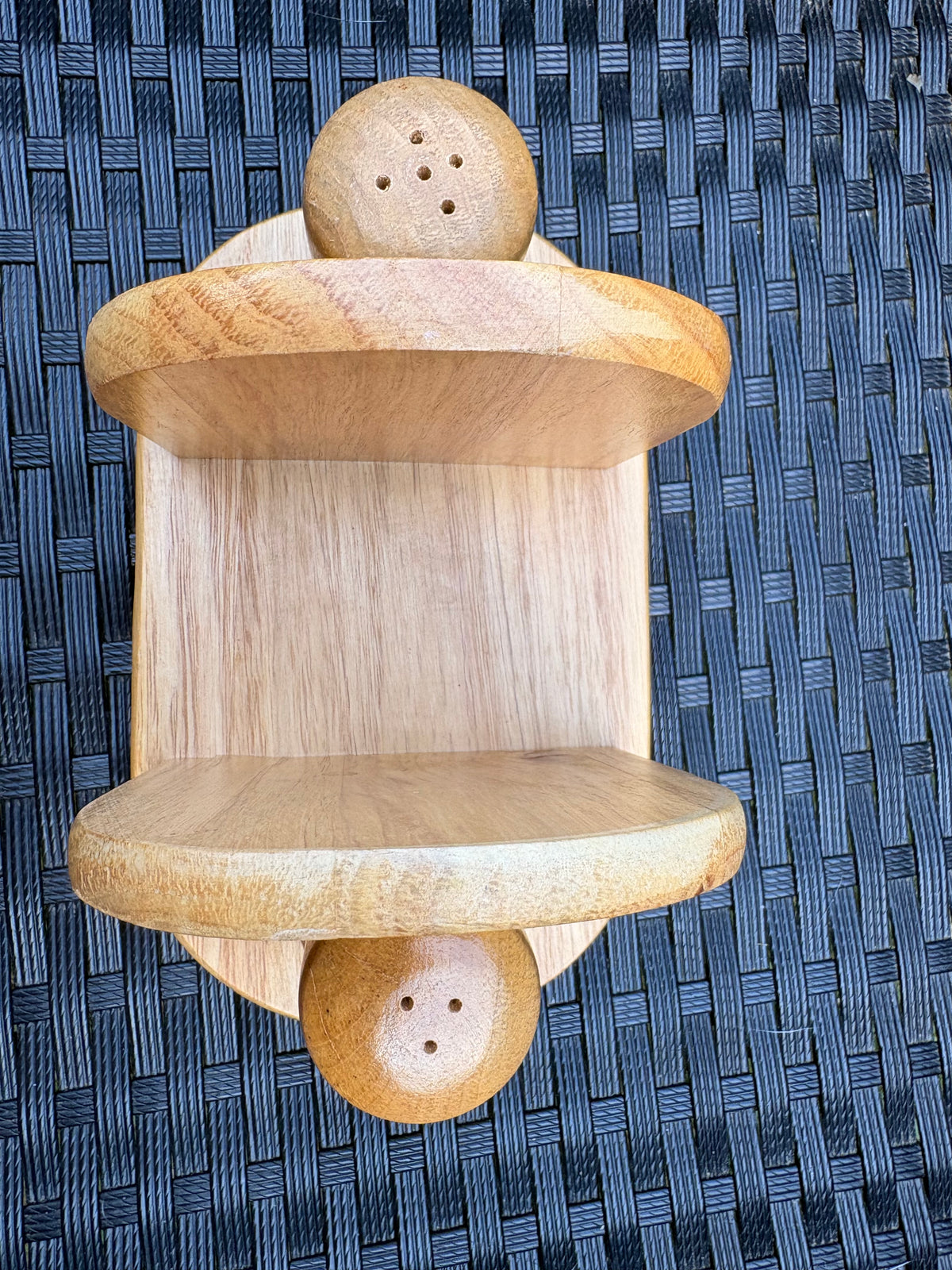 Wooden Napkin Holder with Salt & Pepper Shakers