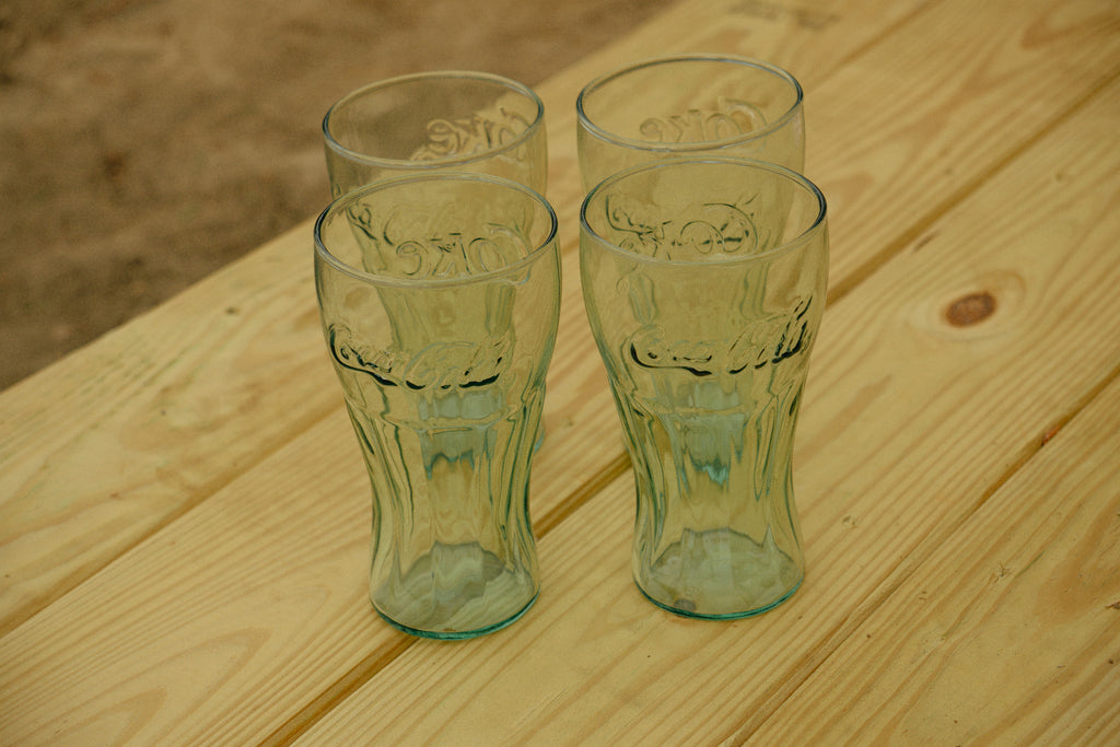 Vintage Coca-Cola Soda glasses 4-piece set