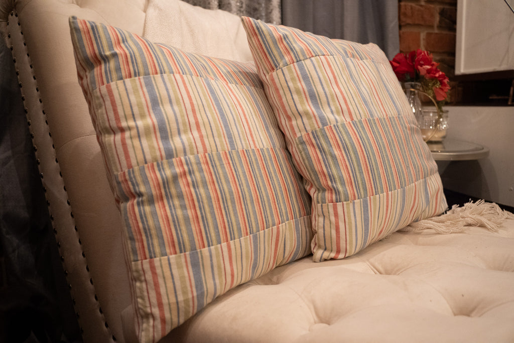 Multi-colored Stripe Throw Pillows