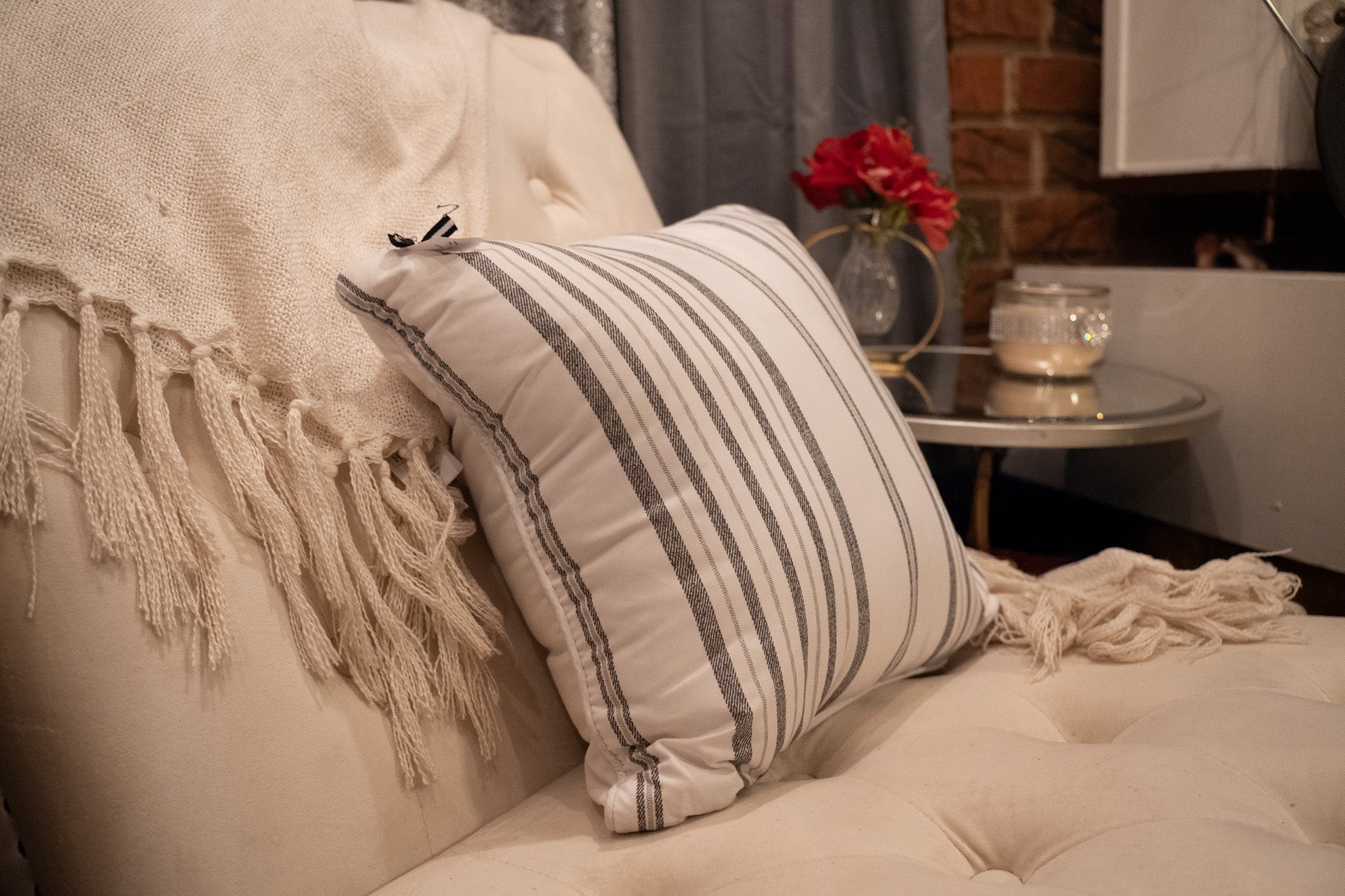 Black and White Throw Pillow