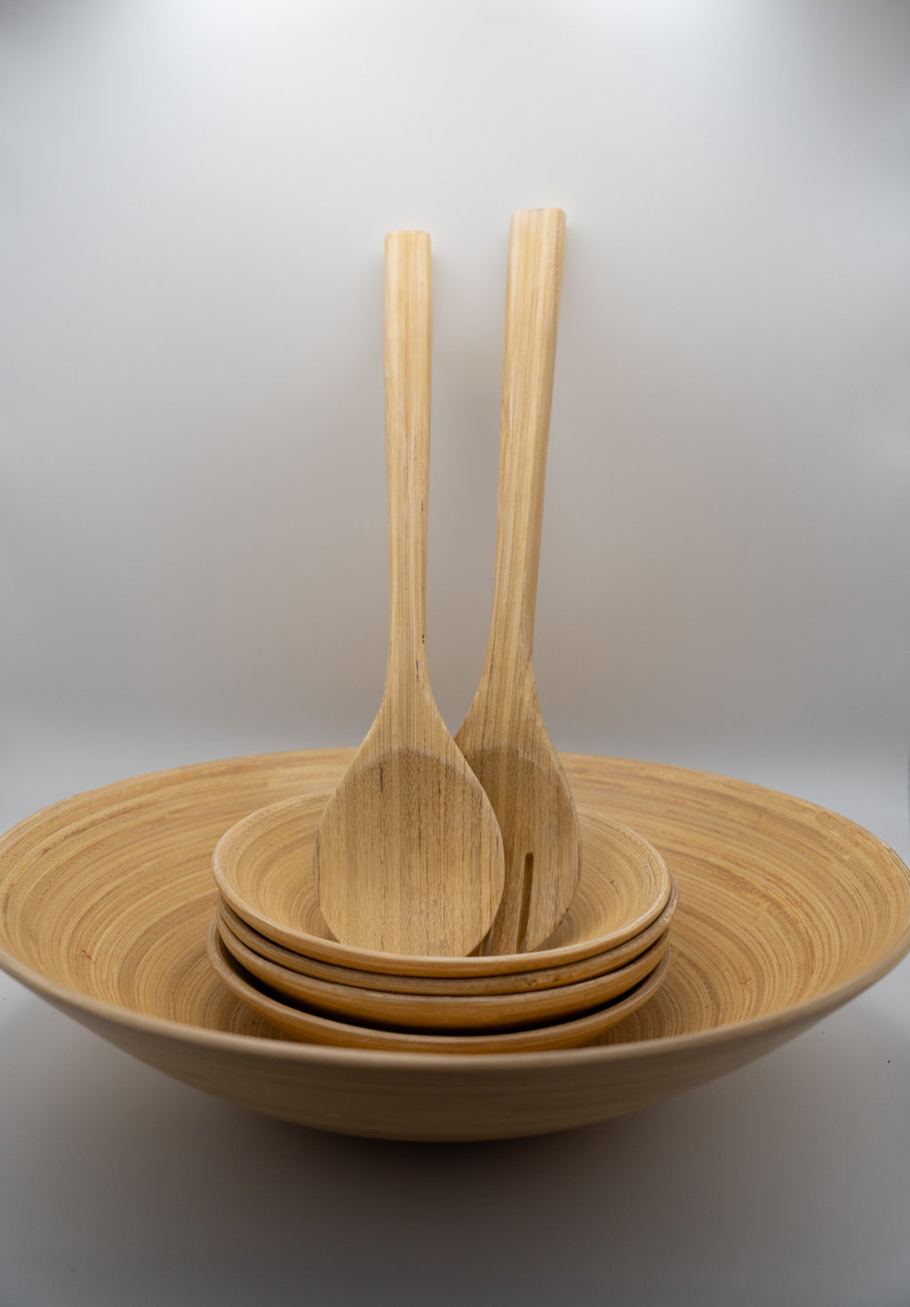 Bamboo Salad Bowl Set