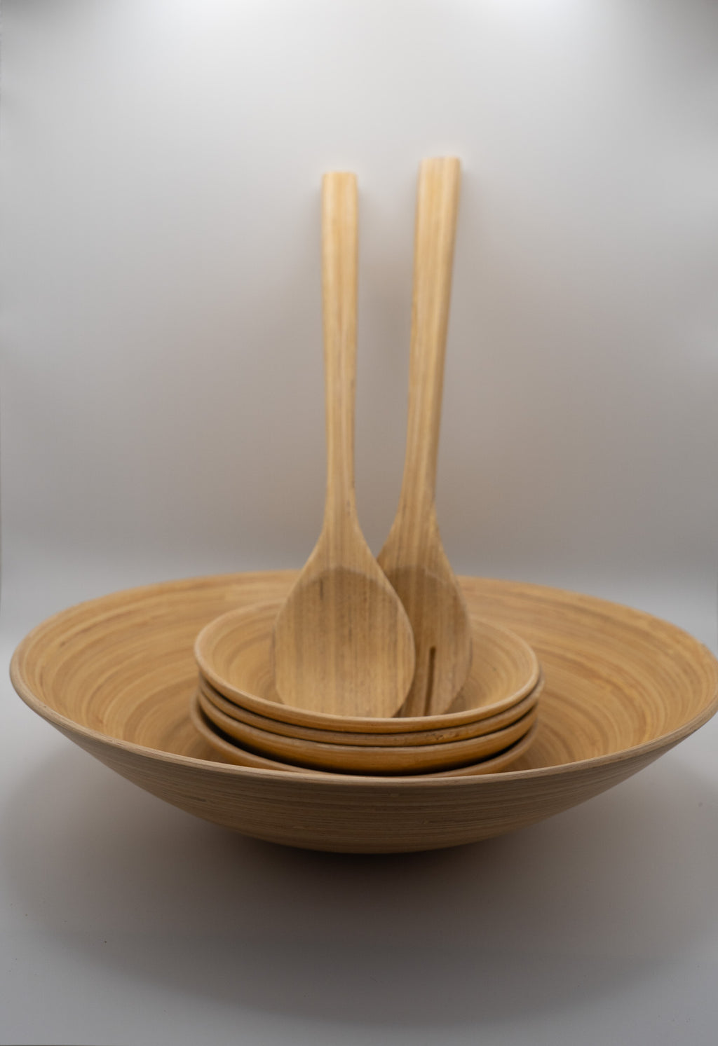 Bamboo Salad Bowl Set