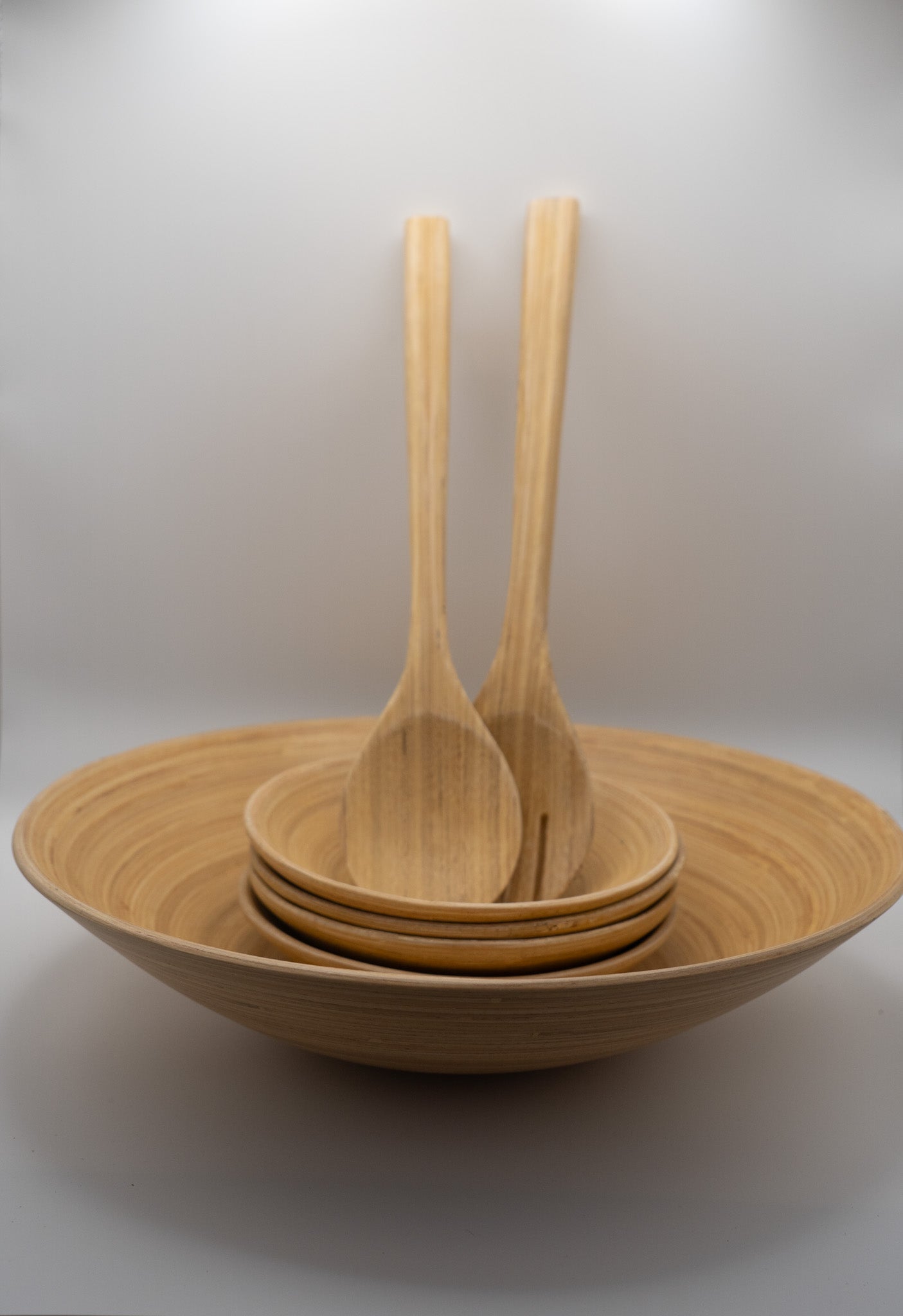 Bamboo Salad Bowl Set