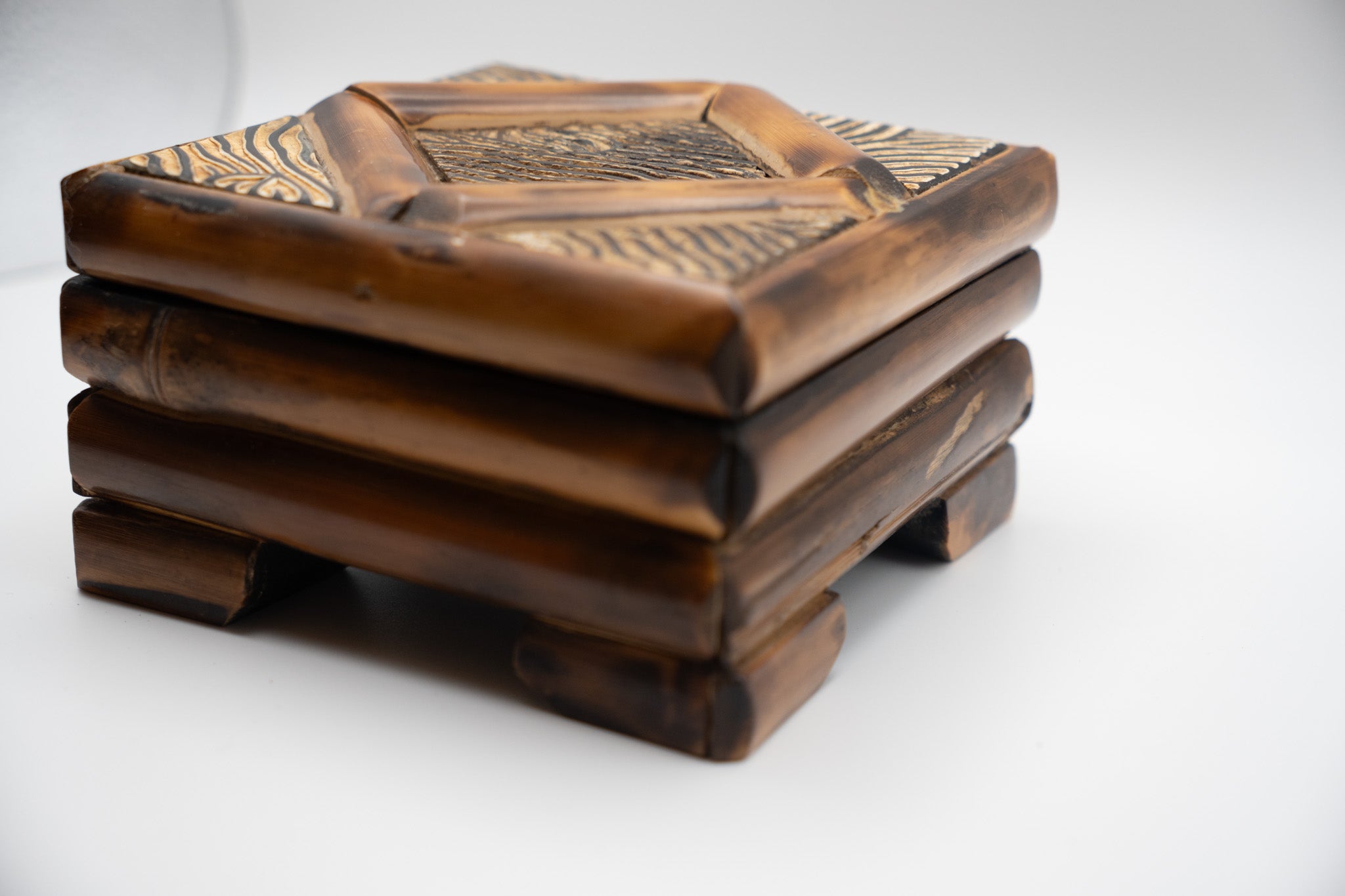 Wooden Carved Trinket Box
