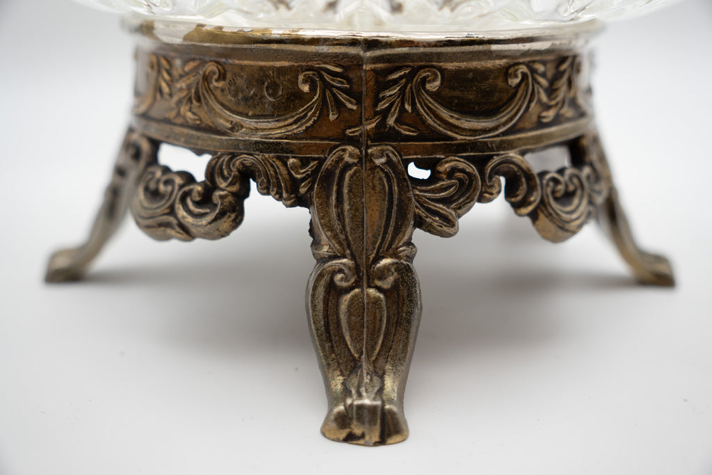 Glass and Brass Bowl