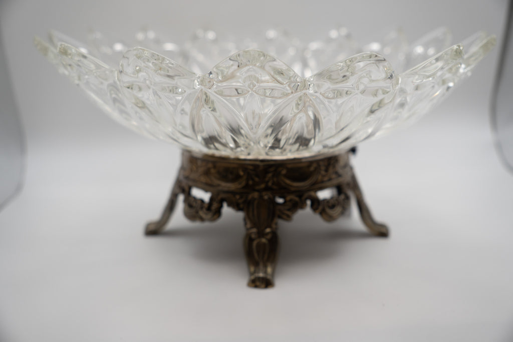 Glass and Brass Bowl