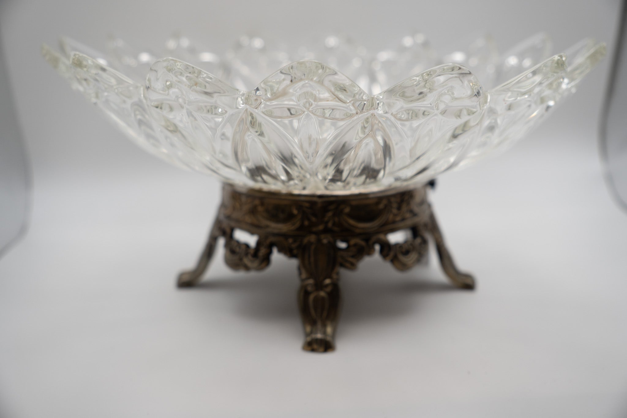 Glass and Brass Bowl