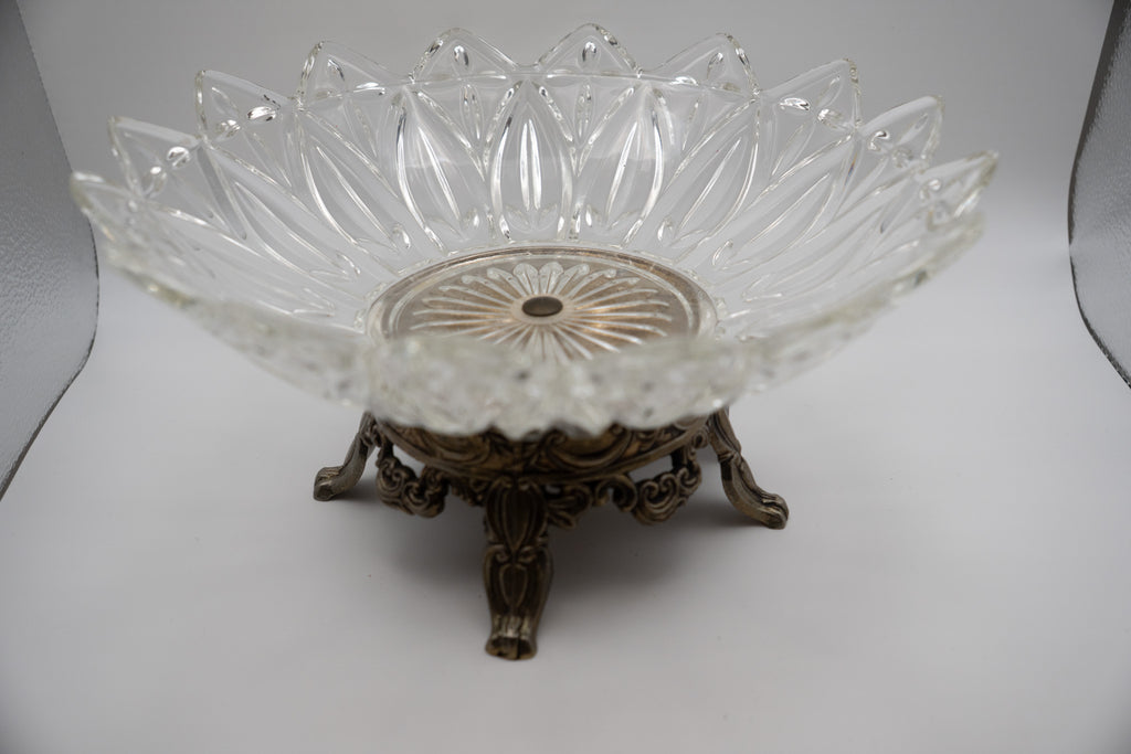 Glass and Brass Bowl