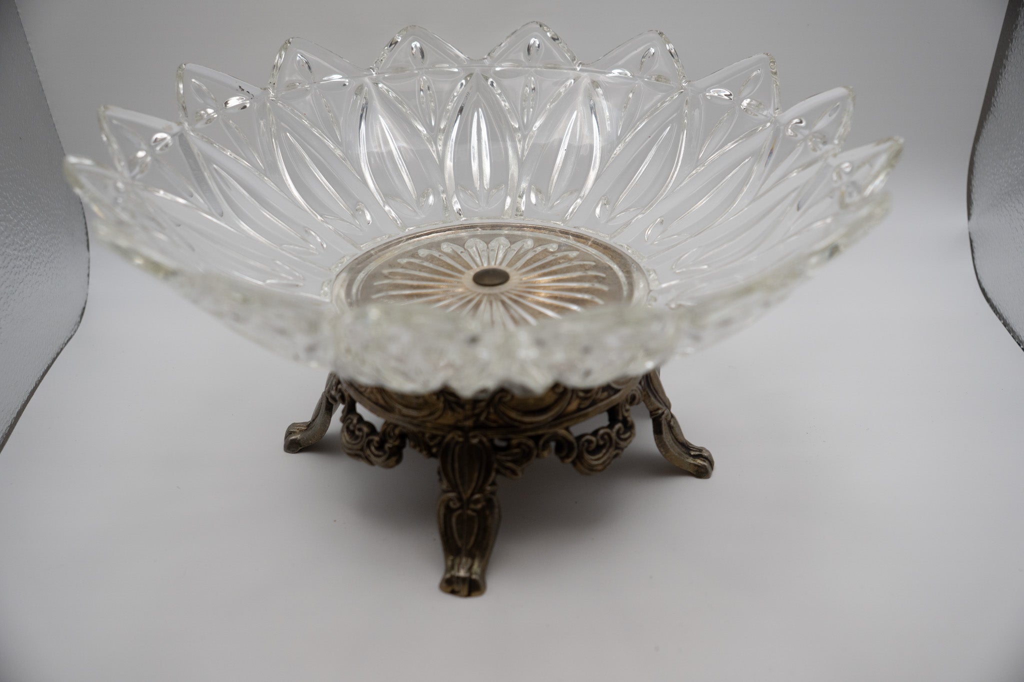 Glass and Brass Bowl