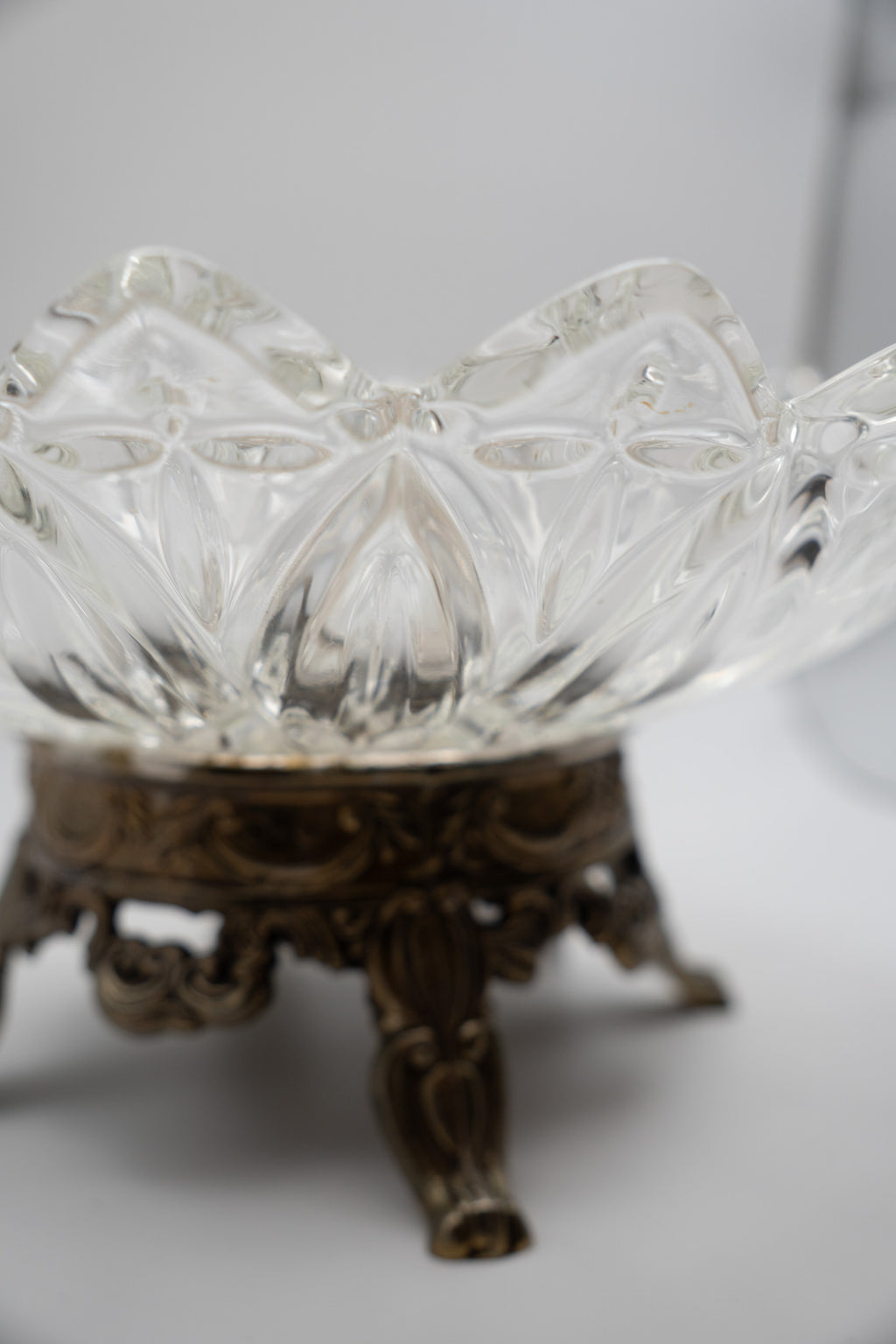 Glass and Brass Bowl