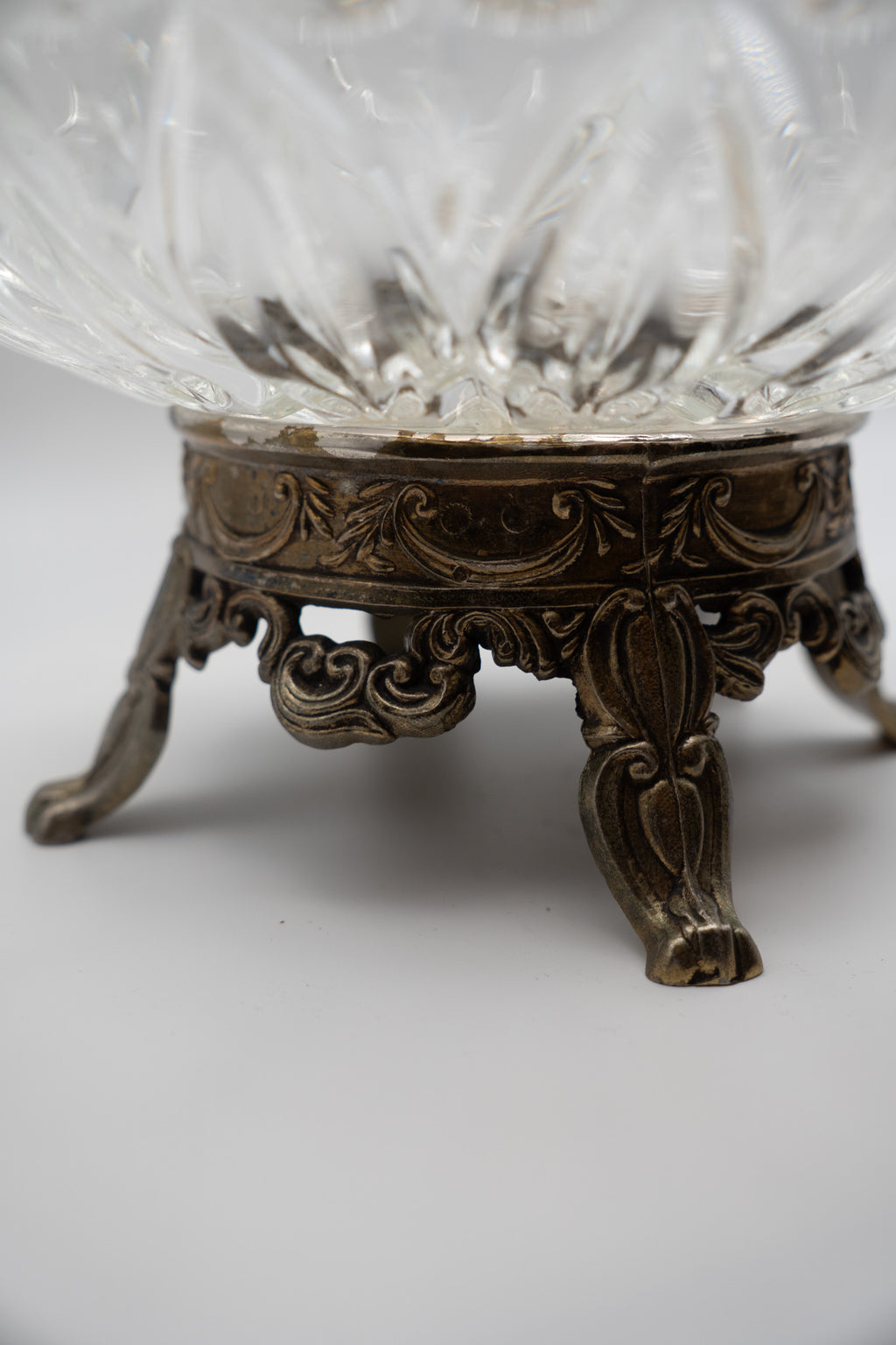Glass and Brass Bowl