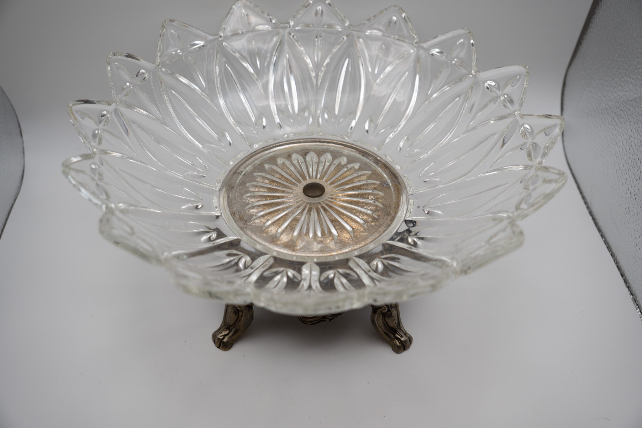 Glass and Brass Bowl