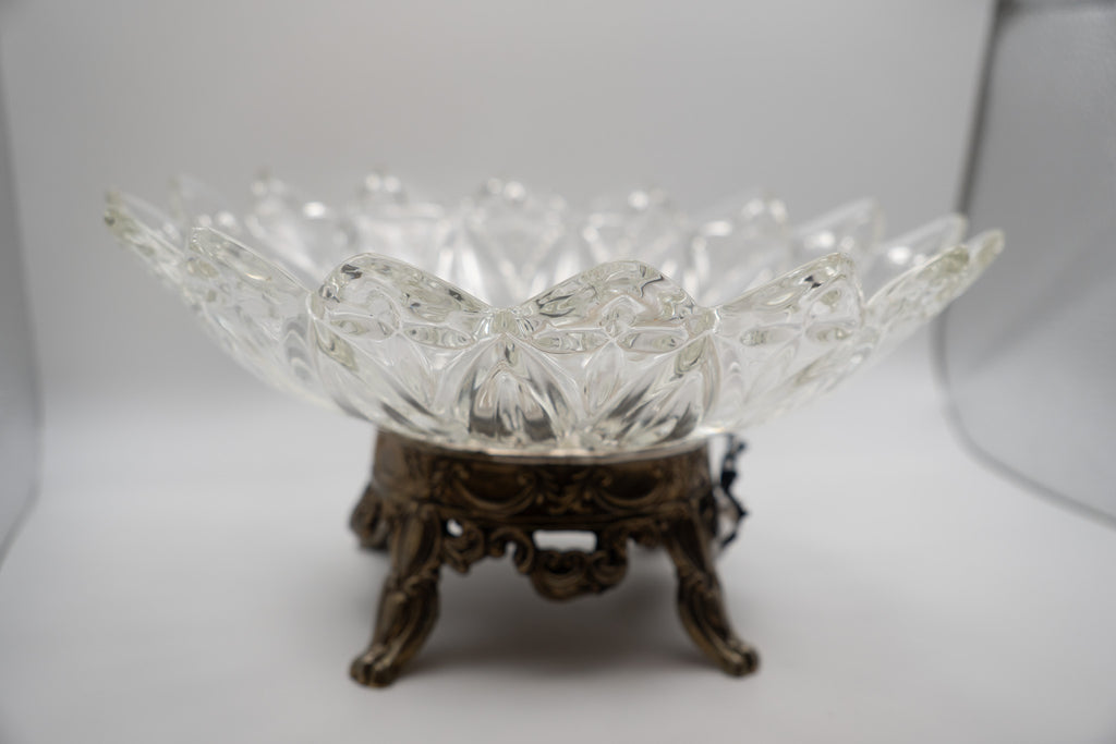 Glass and Brass Bowl