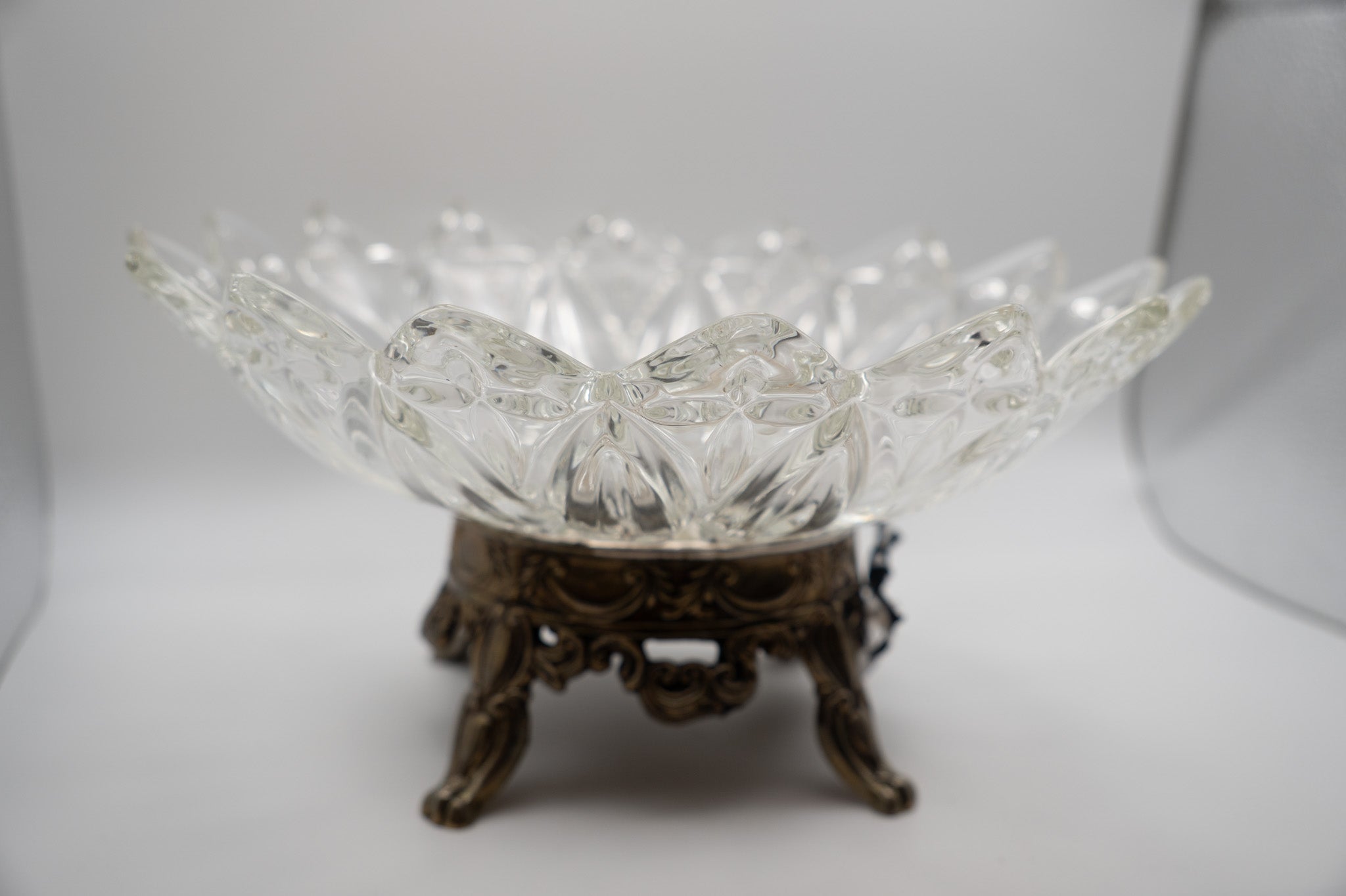 Glass and Brass Bowl