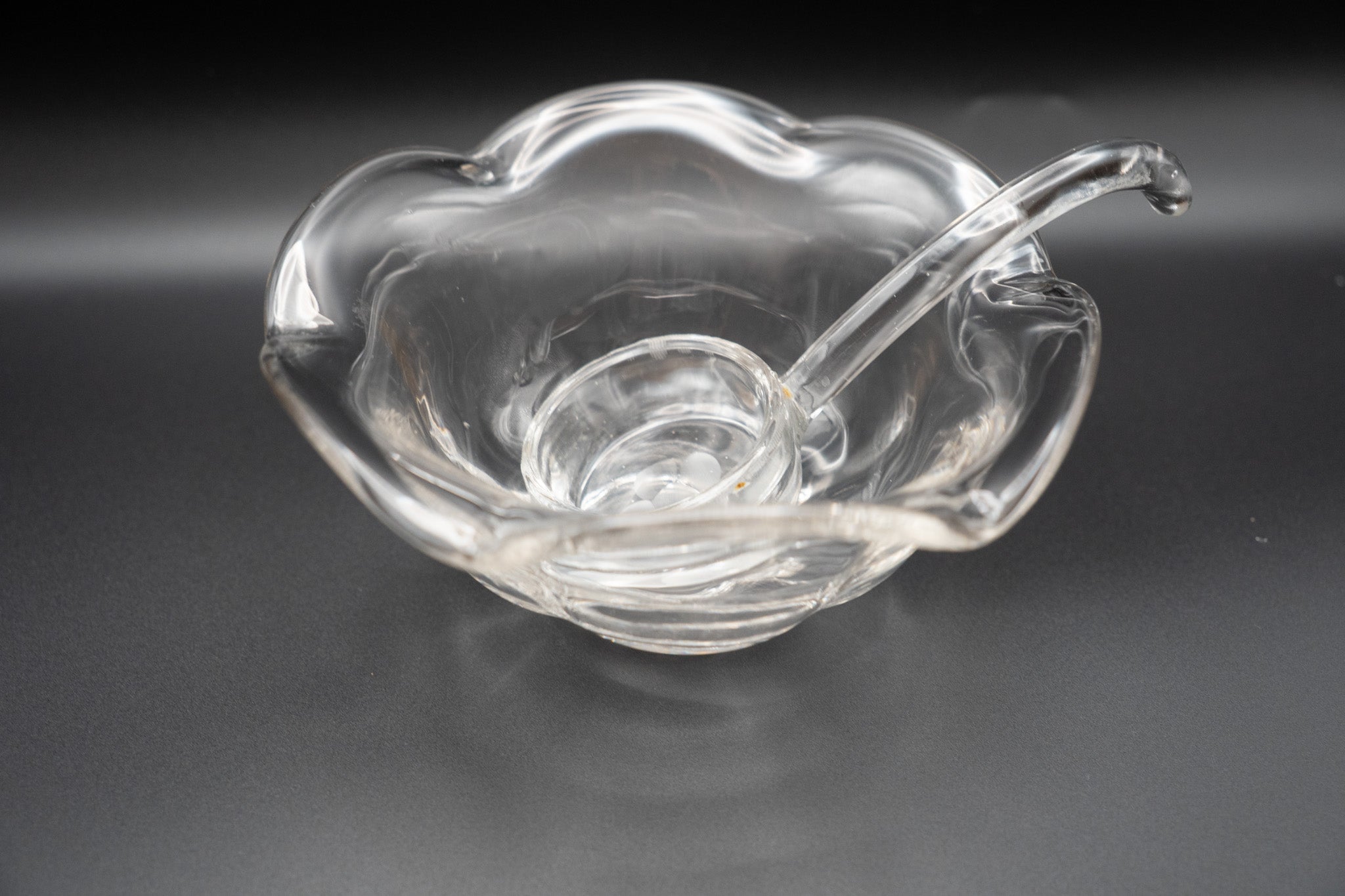 Glass Mayonnaise Bowl With Ladle