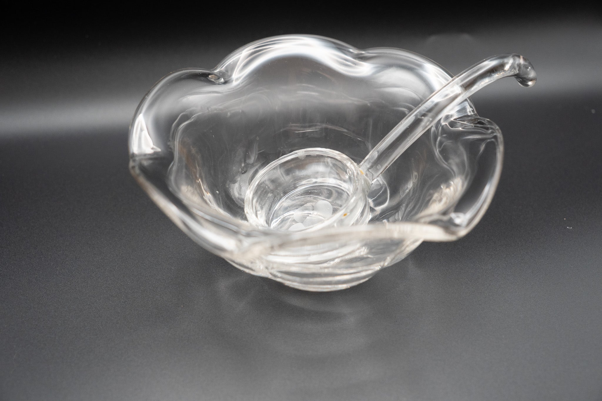 Glass Mayonnaise Bowl With Ladle