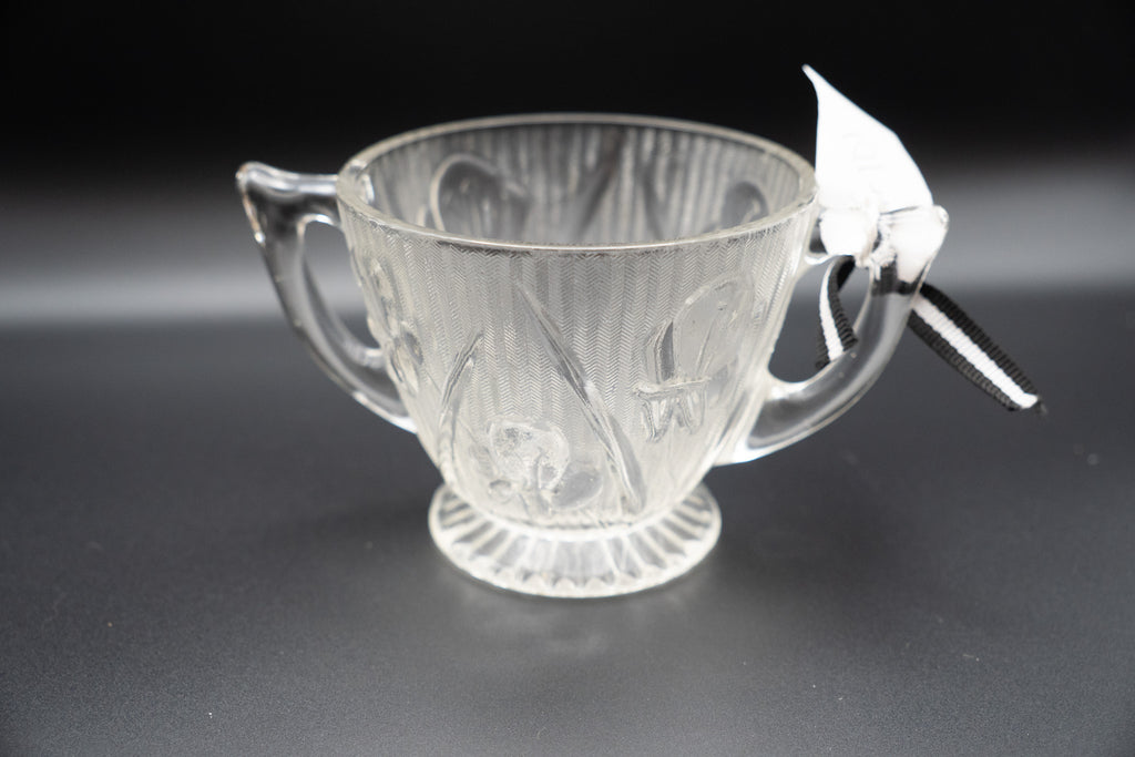 Iris And Herringbone Sugar Bowl