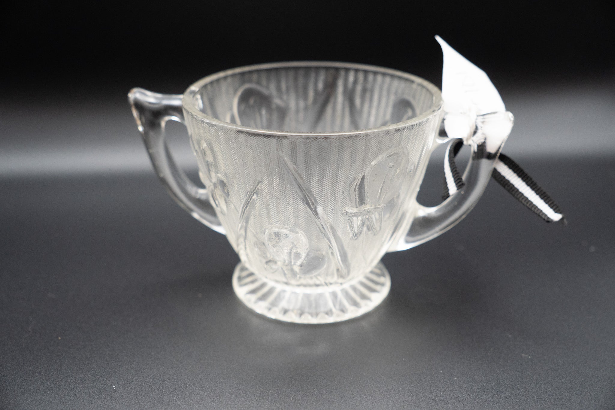 Iris And Herringbone Sugar Bowl