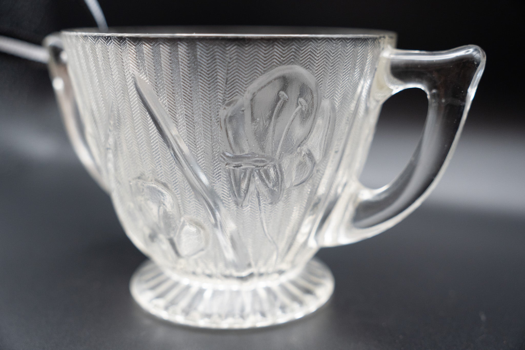Iris And Herringbone Sugar Bowl