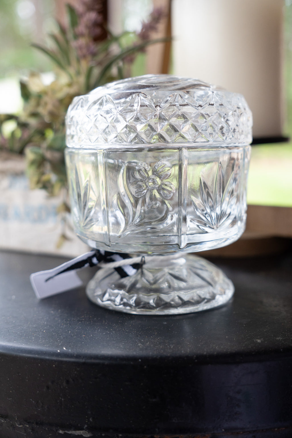 Avon Fostoria Glass Boudoir Jar