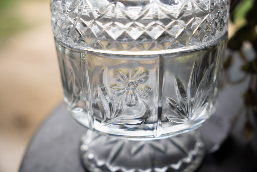 Avon Fostoria Glass Boudoir Jar