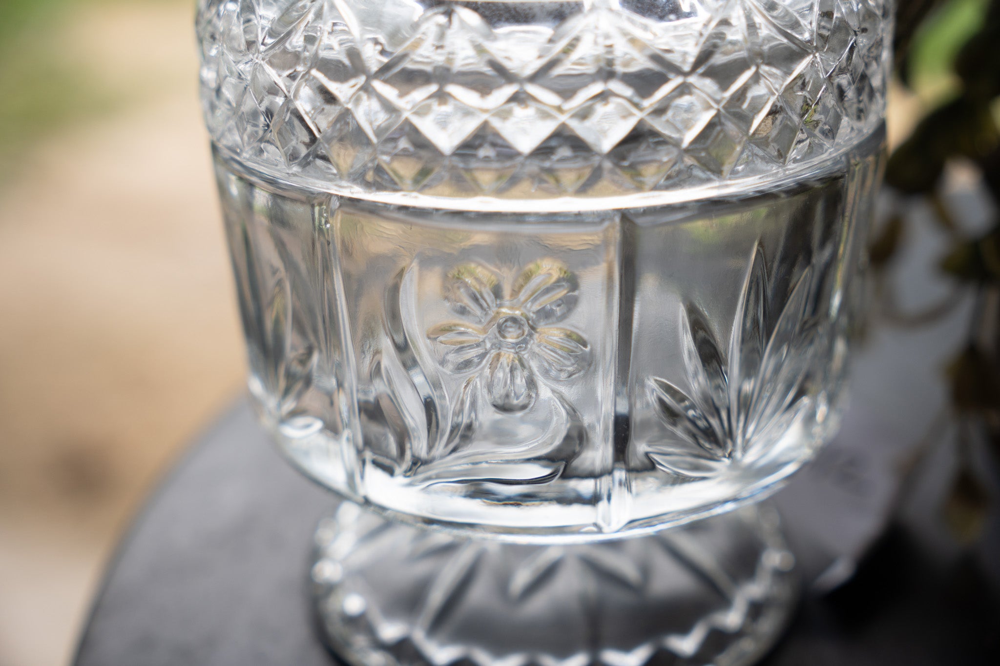 Avon Fostoria Glass Boudoir Jar