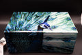 Peacock Glass Jewelry Box