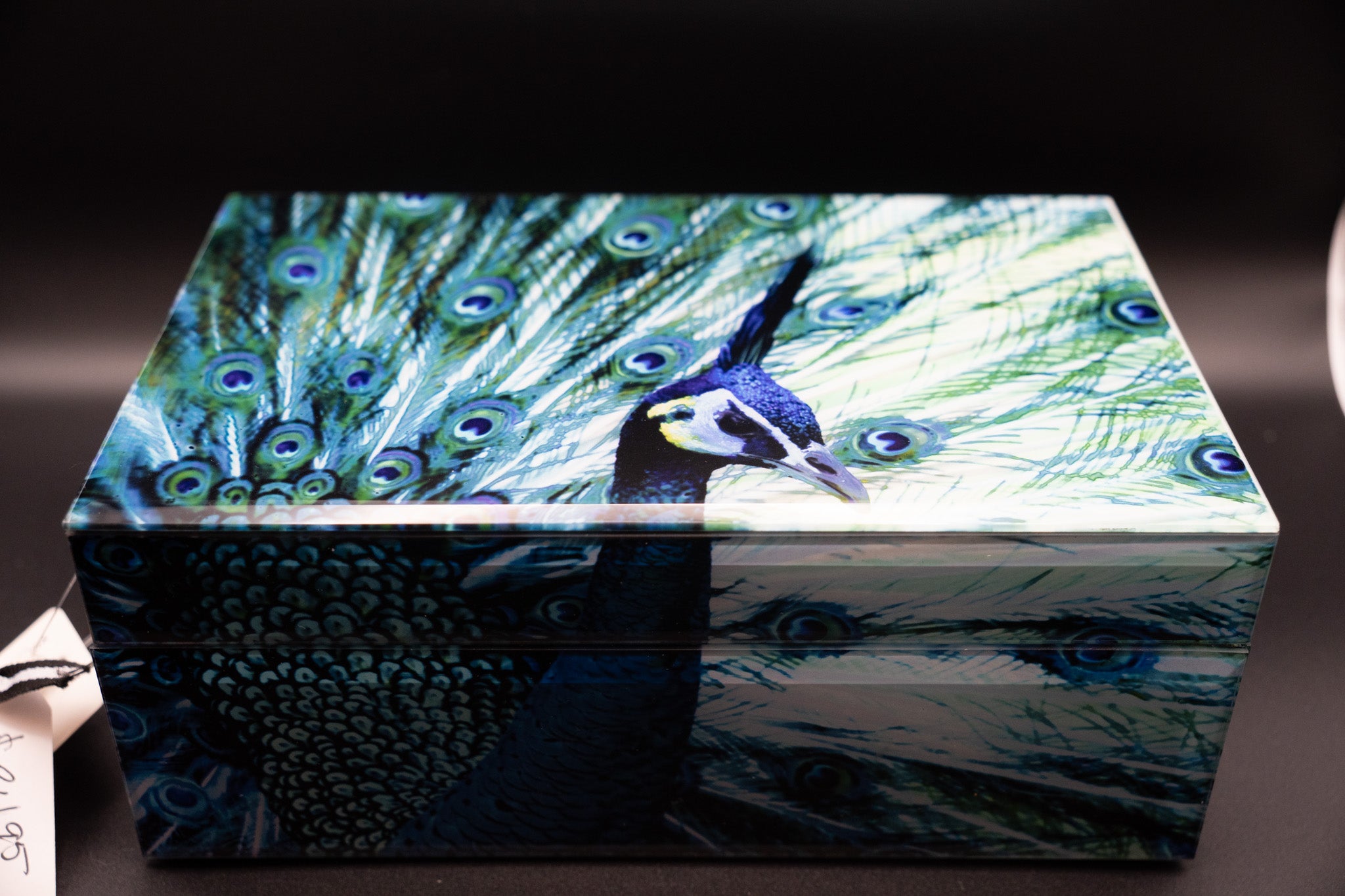 Peacock Glass Jewelry Box