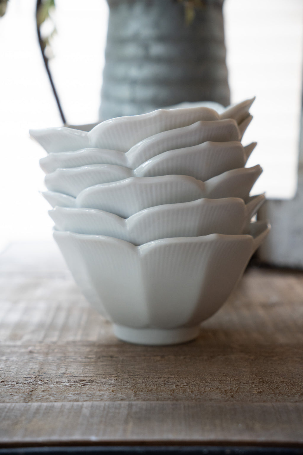 Porcelain Lotus Bowl 6-pc. Set
