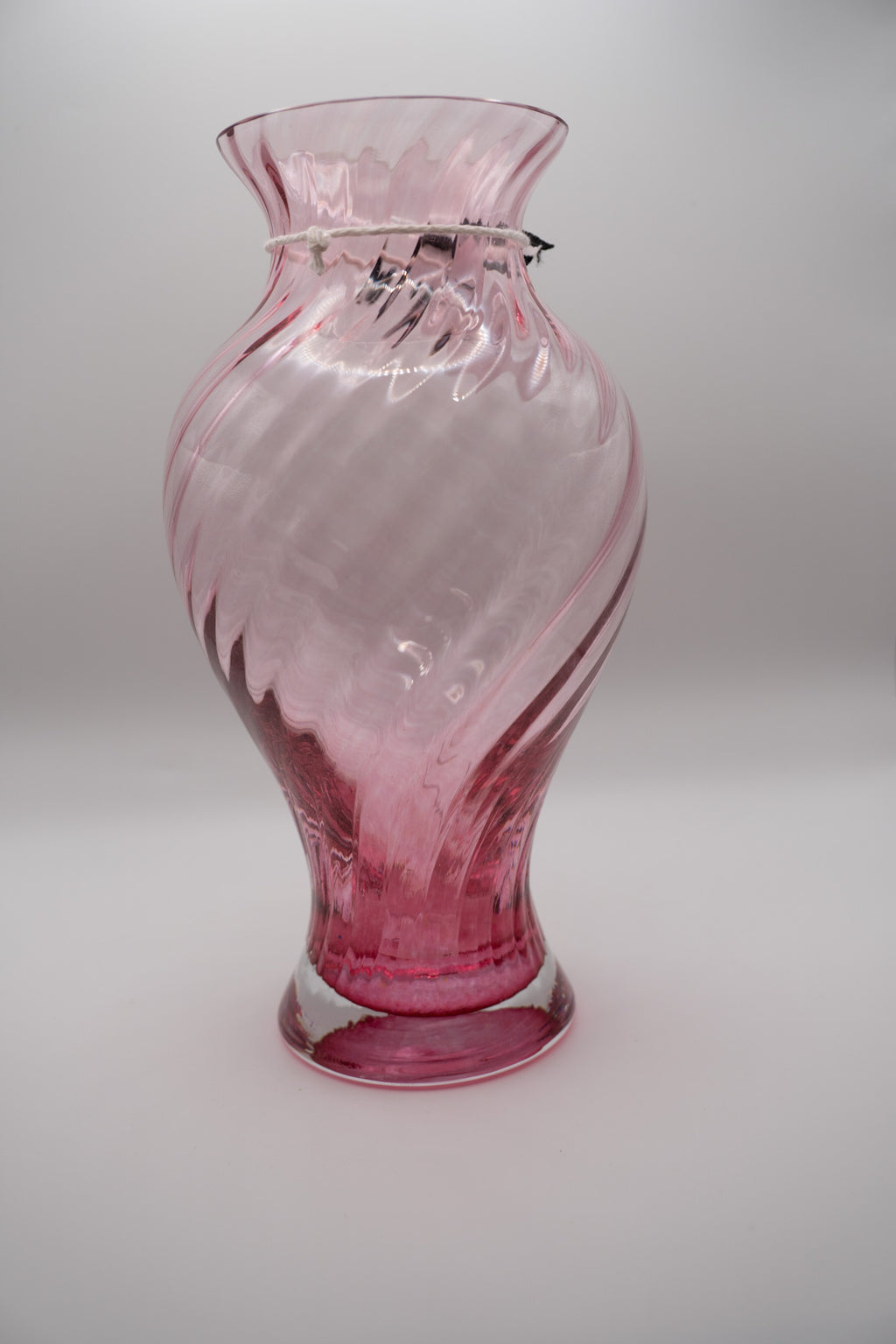 Vintage Pink Swirl Vase