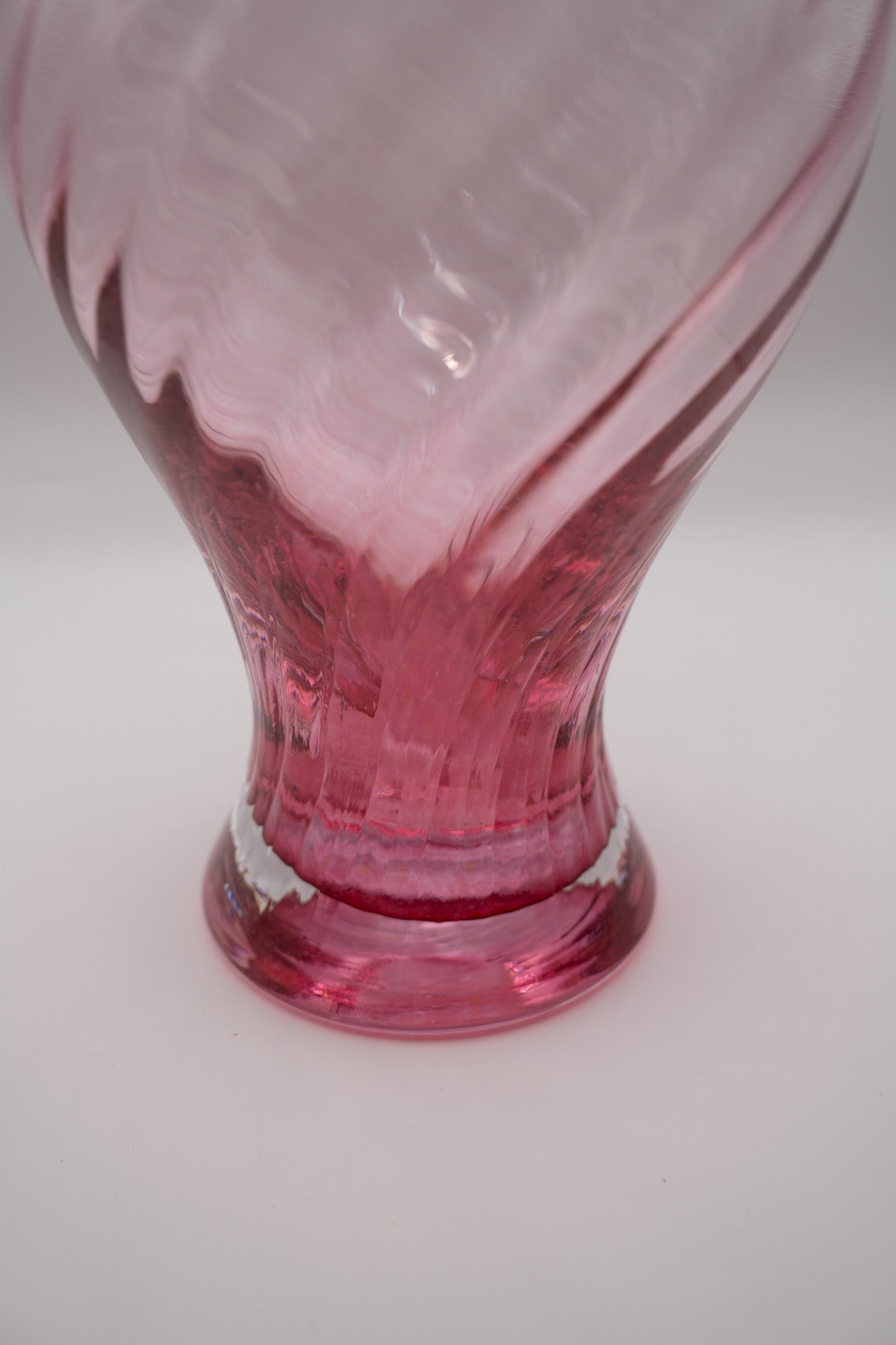 Vintage Pink Swirl Vase