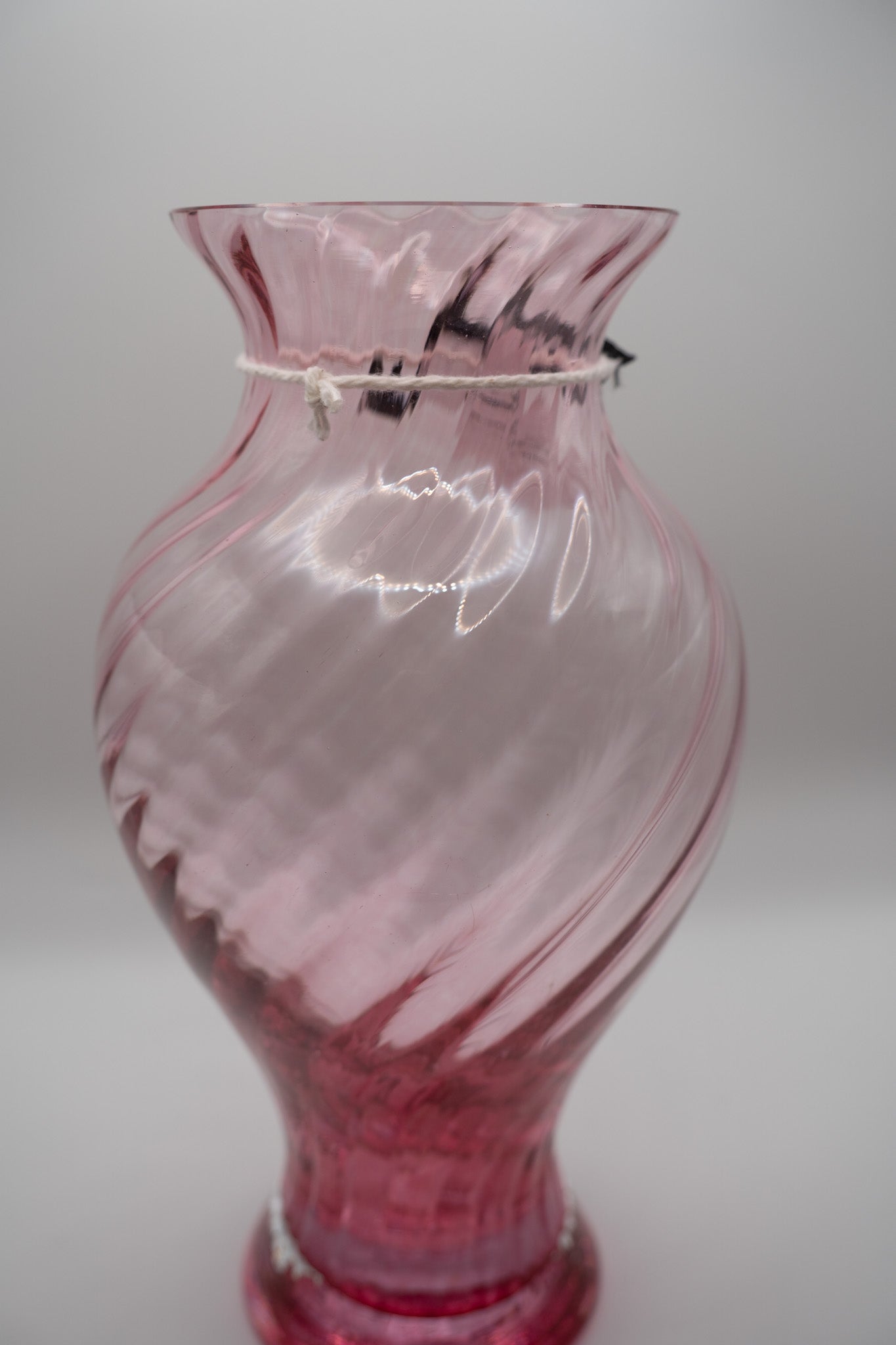 Vintage Pink Swirl Vase