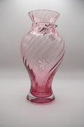 Vintage Pink Swirl Vase