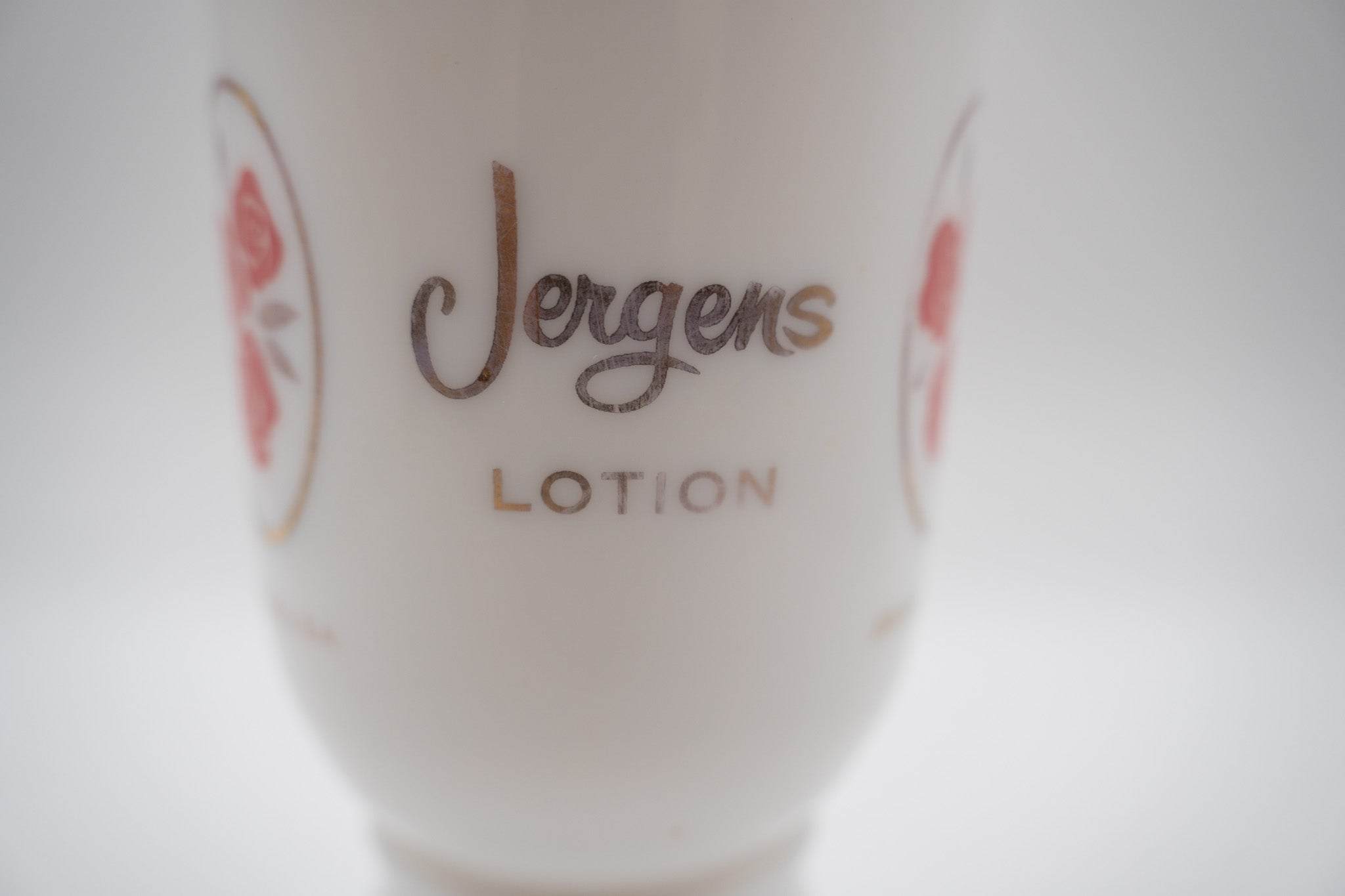 Milk Glass Lotion Bottle