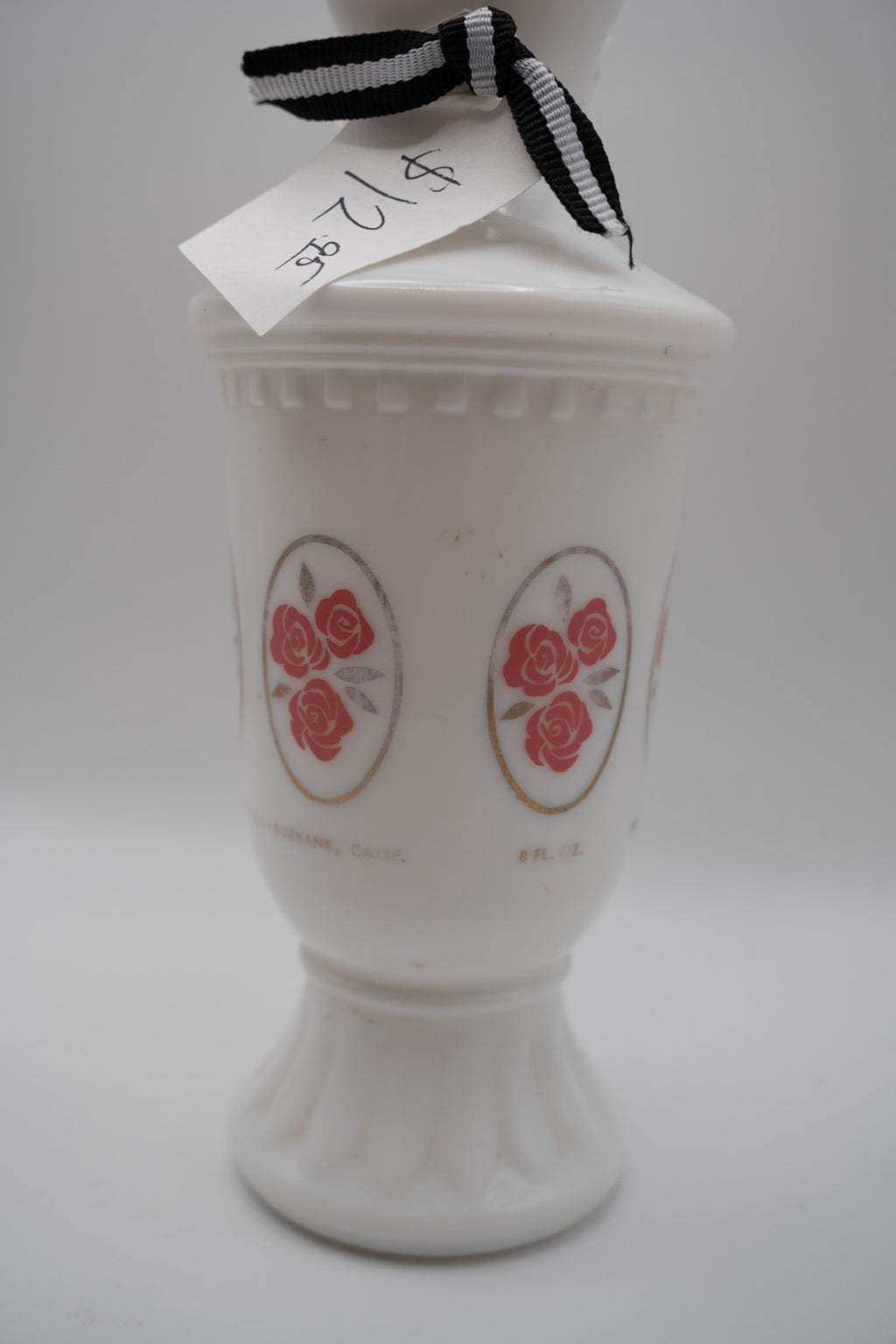 Milk Glass Lotion Bottle