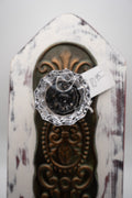 Glass Knob on Wood Wall Plaque