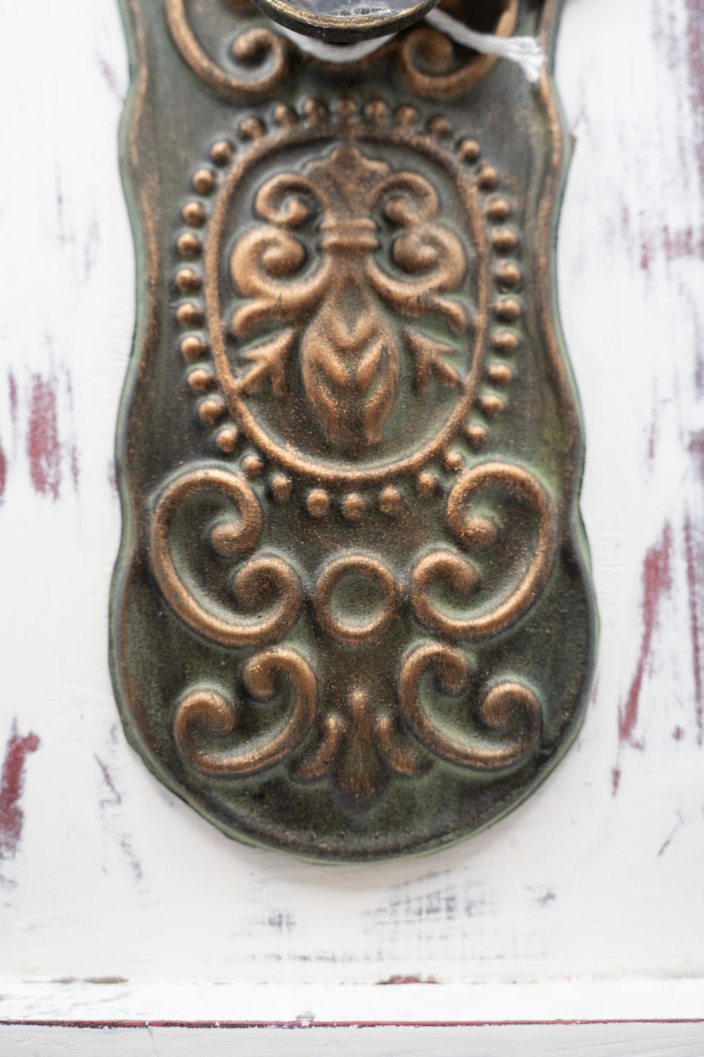 Glass Knob on Wood Wall Plaque