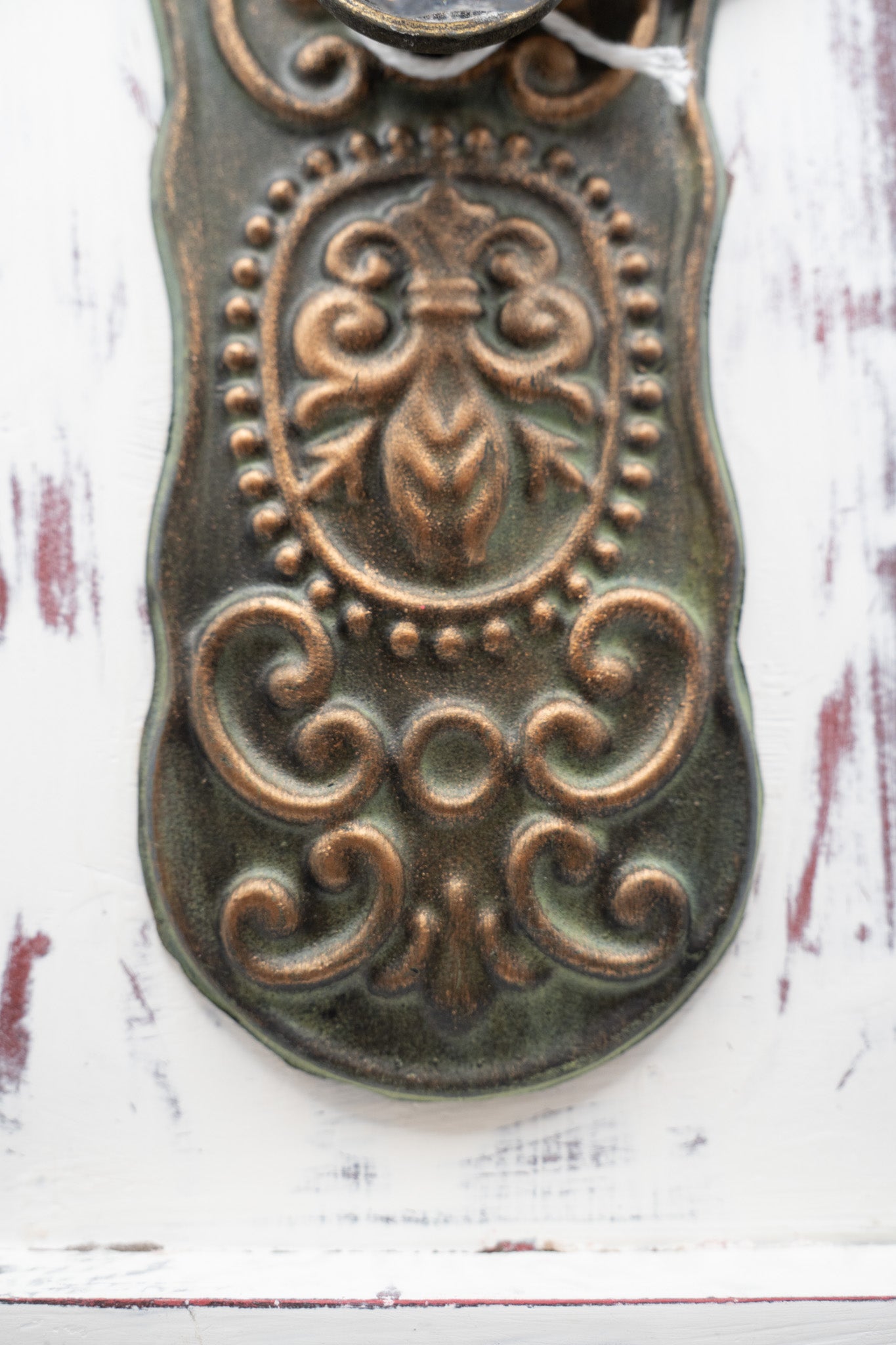 Glass Knob on Wood Wall Plaque