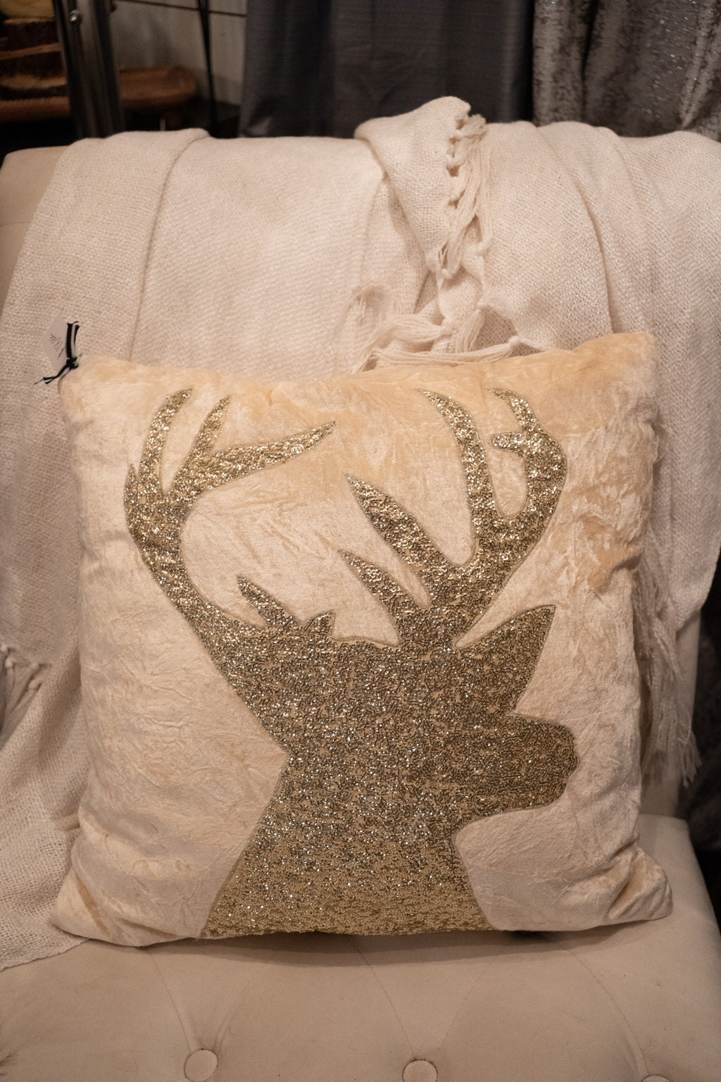 Reindeer Throw Pillow