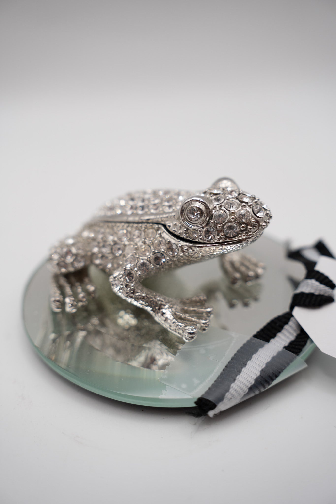 Jeweled Frog Trinket Box with Mirror