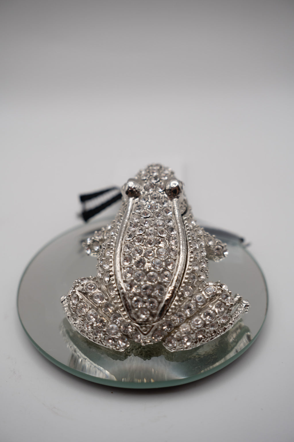 Jeweled Frog Trinket Box with Mirror